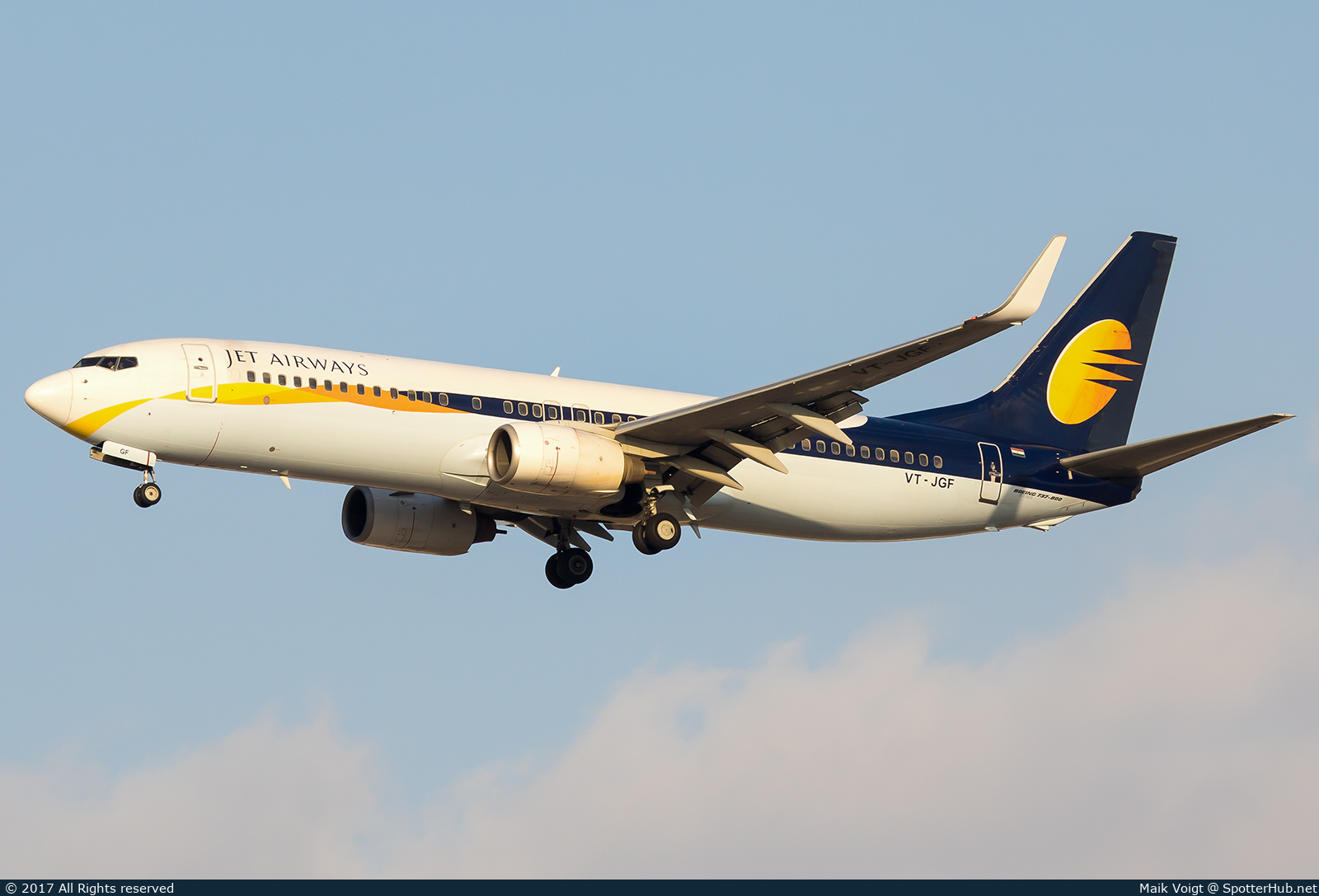 Photo of VT-JGF - Boeing 737-8FH operated by Jet Airways