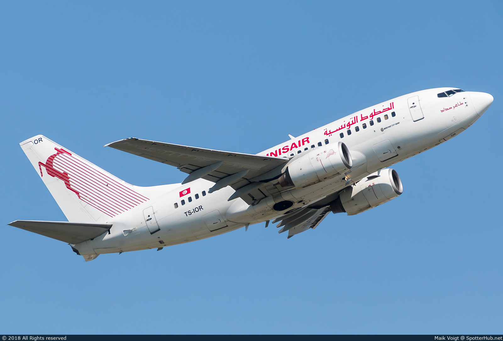 Photo of TS-IOR - Boeing 737-6H3 operated by Tunisair