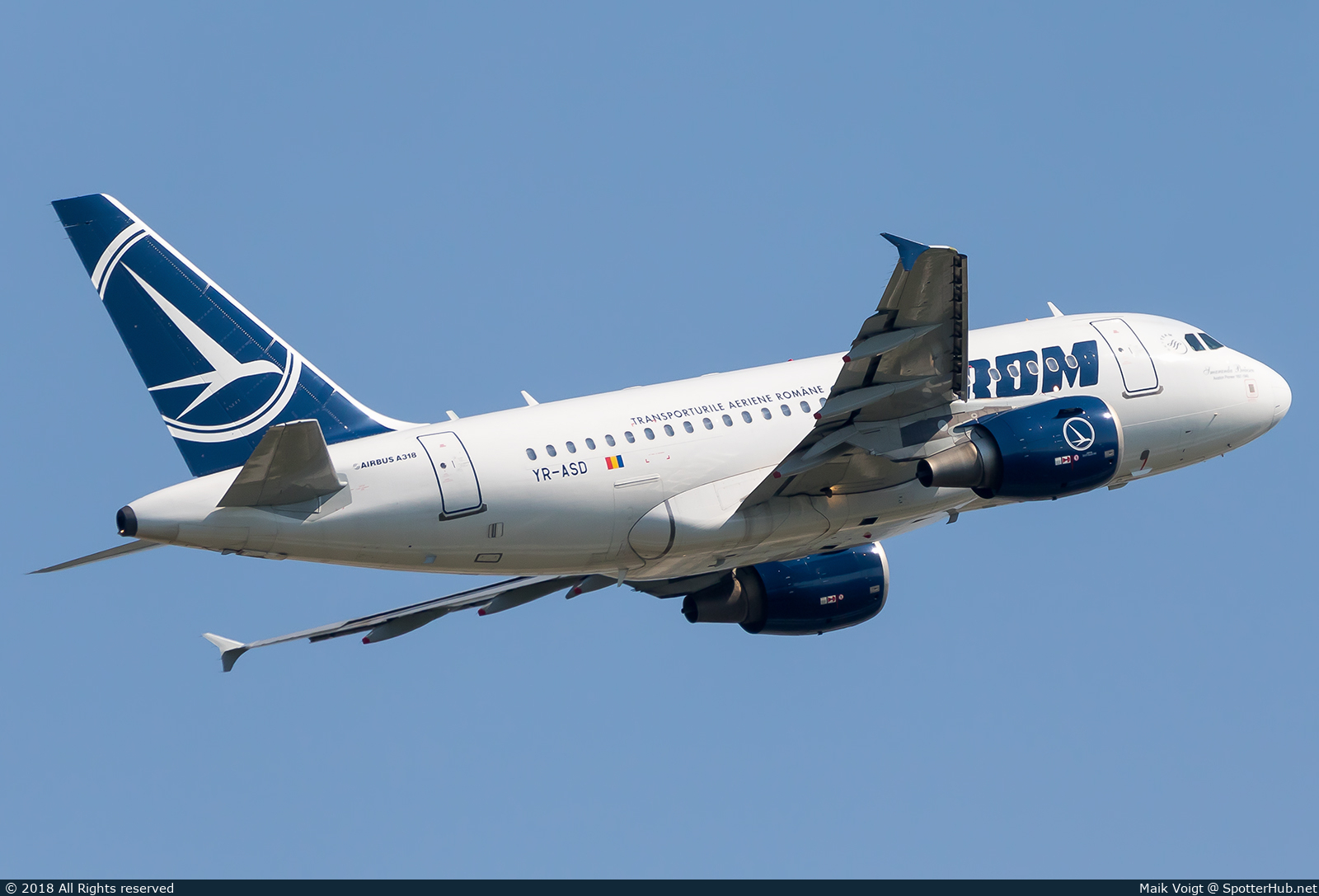 Photo of YR-ASD - Airbus A318-111 operated by Tarom - Romanian Air Transport