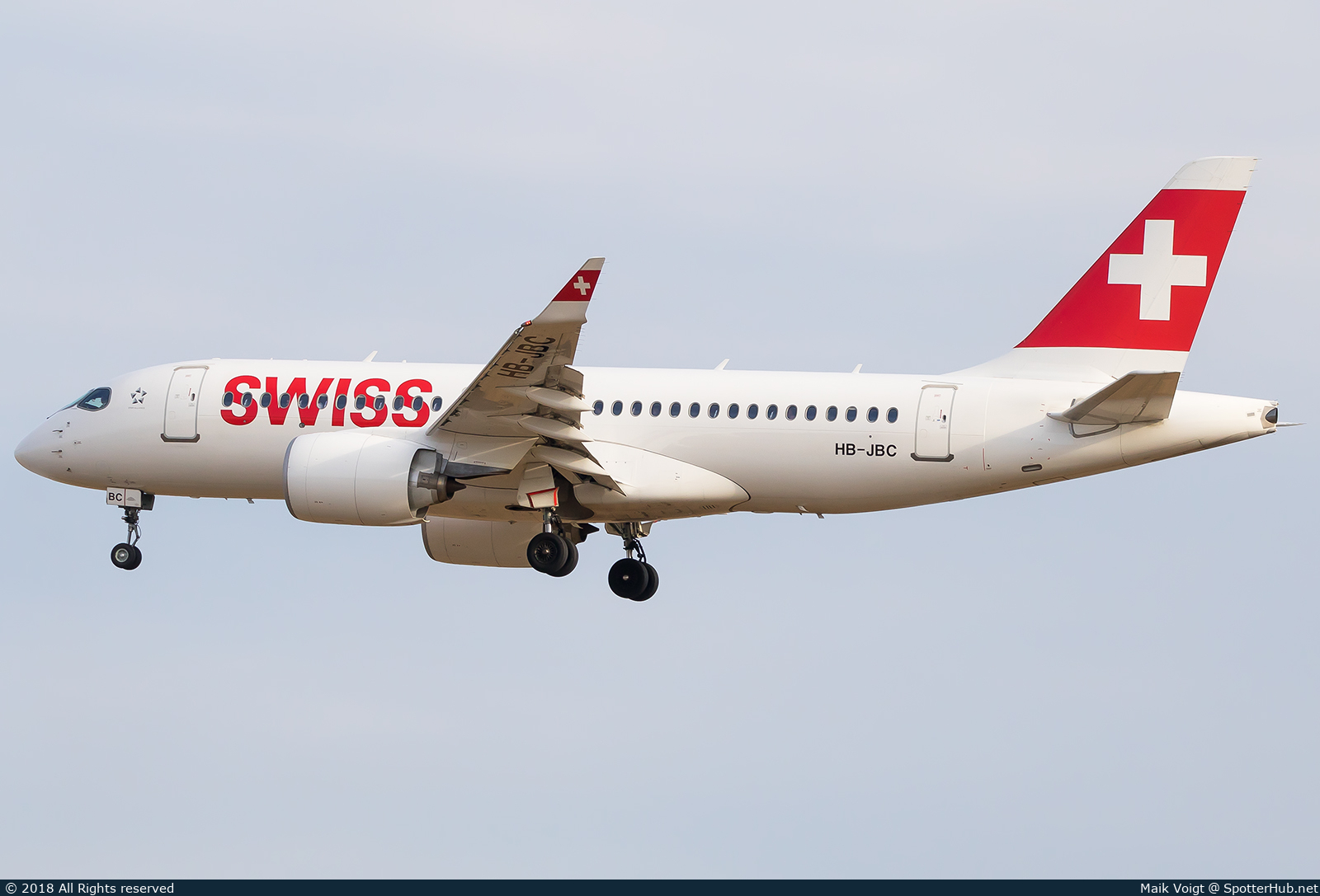 Photo of HB-JBC - Airbus A220-100 operated by Swiss International Air Lines