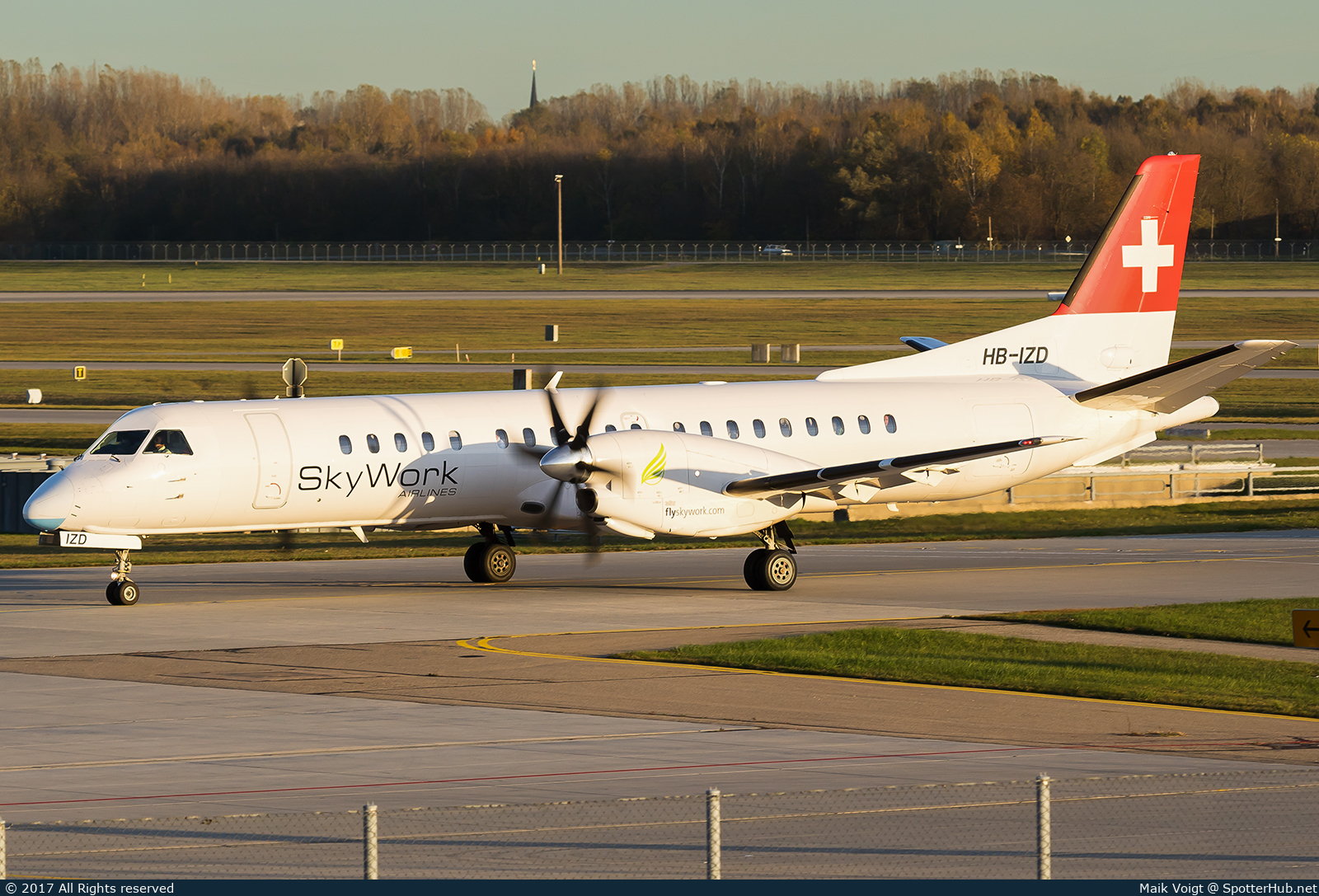 Photo of HB-IZD - Saab 2000 operated by SkyWork Airlines