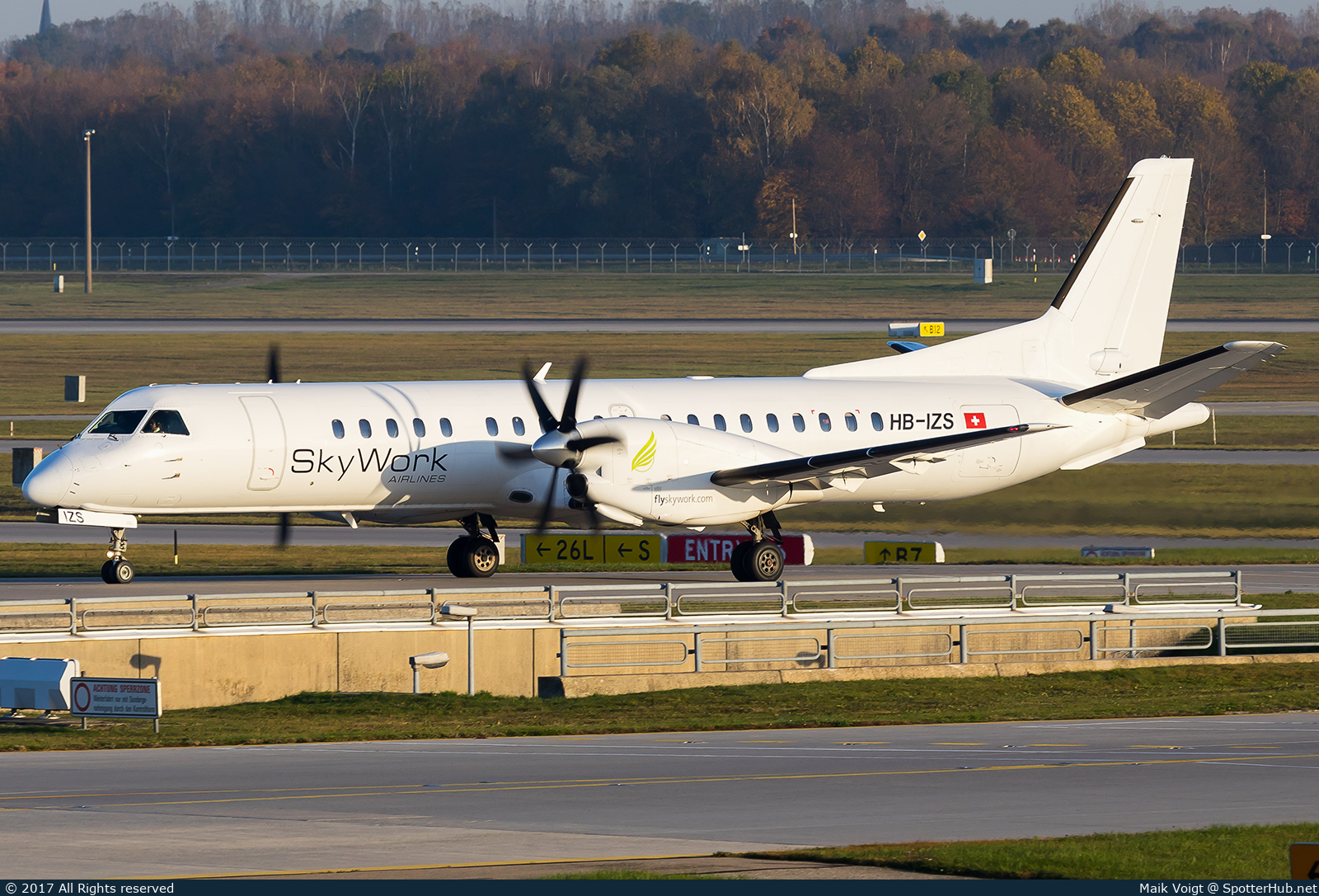 Photo of HB-IZS - Saab 2000 operated by SkyWork Airlines