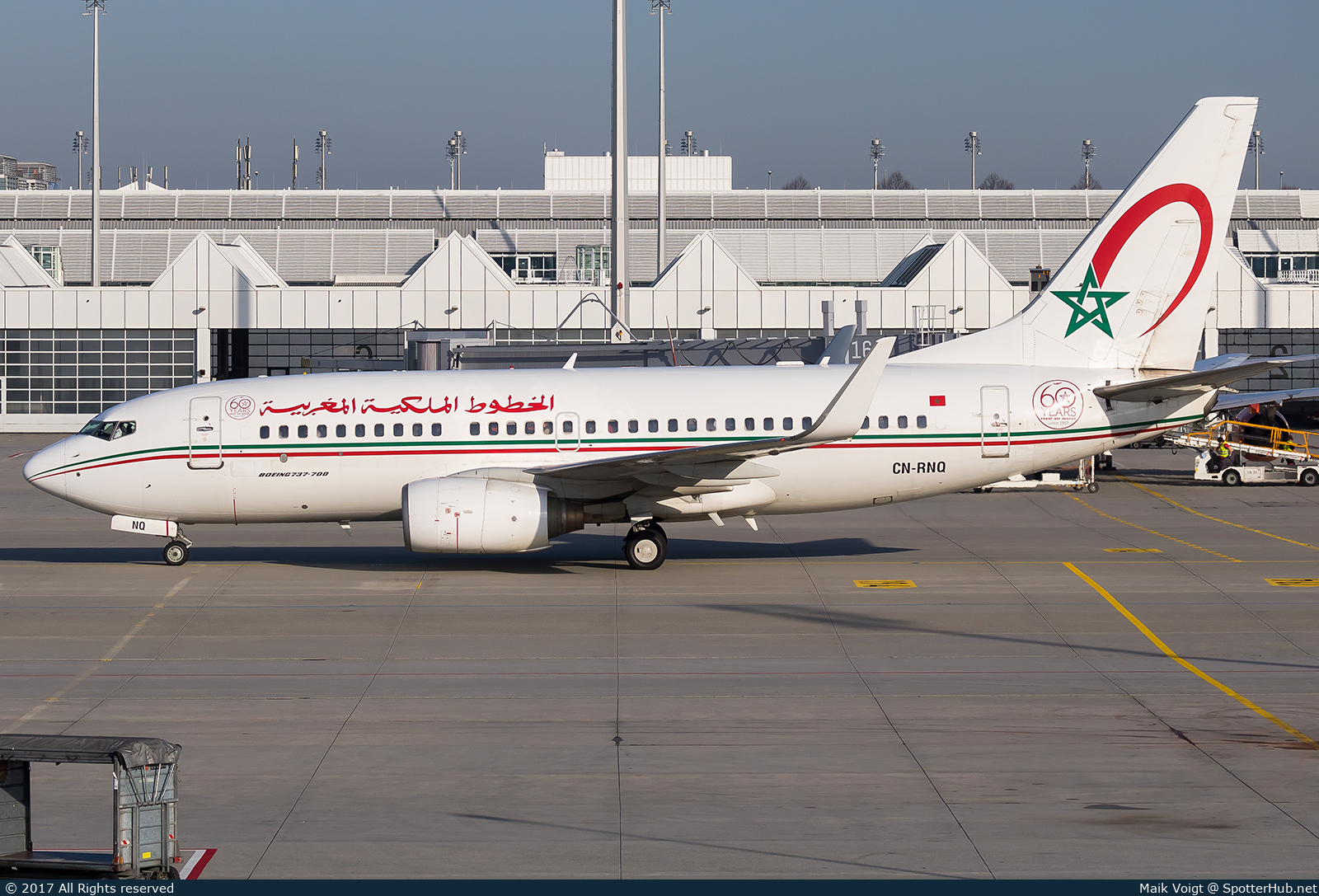Photo of CN-RNQ - Boeing 737-7B6 operated by Royal Air Maroc