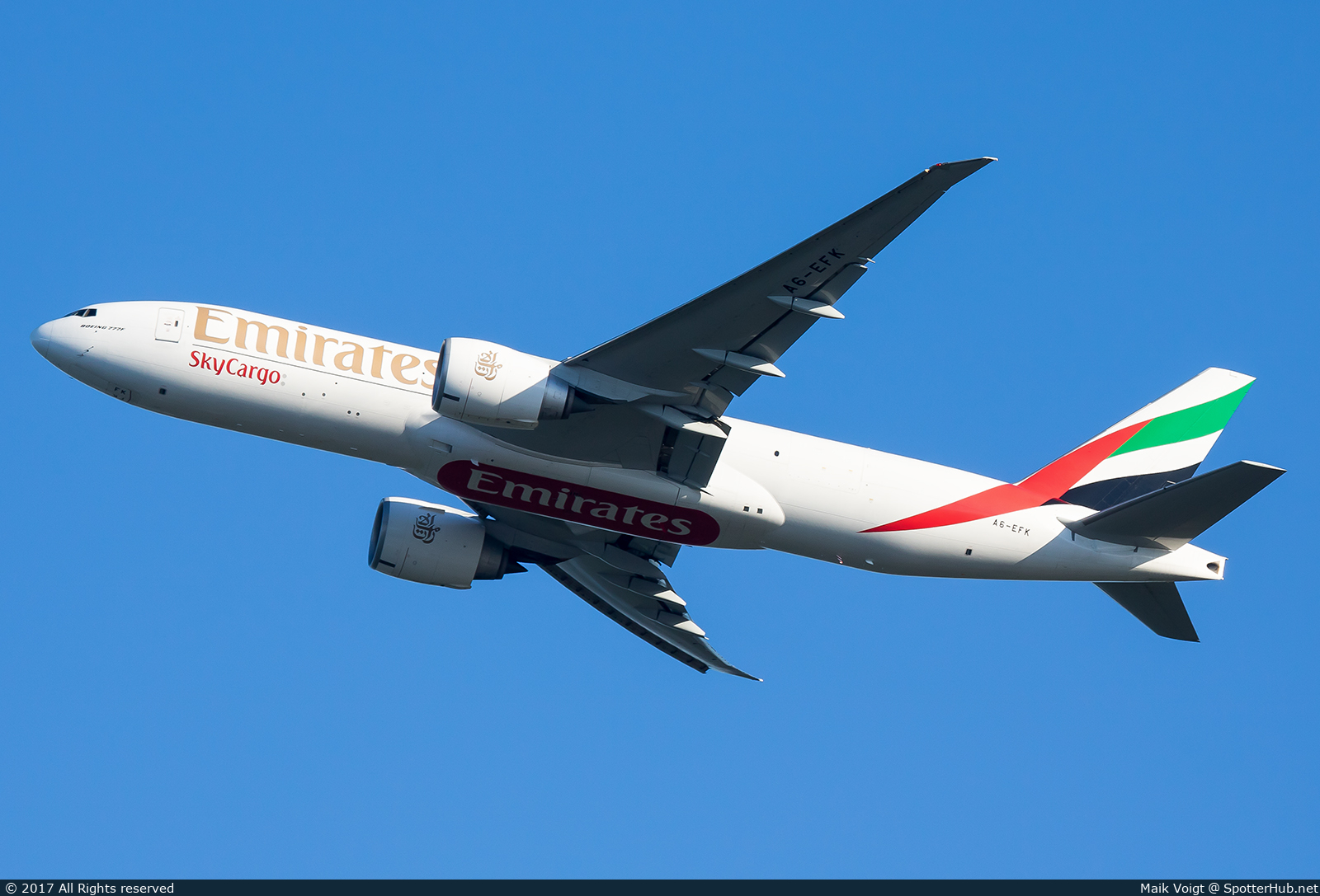 Photo of A6-EFK - Boeing 777-F1H operated by Emirates SkyCargo