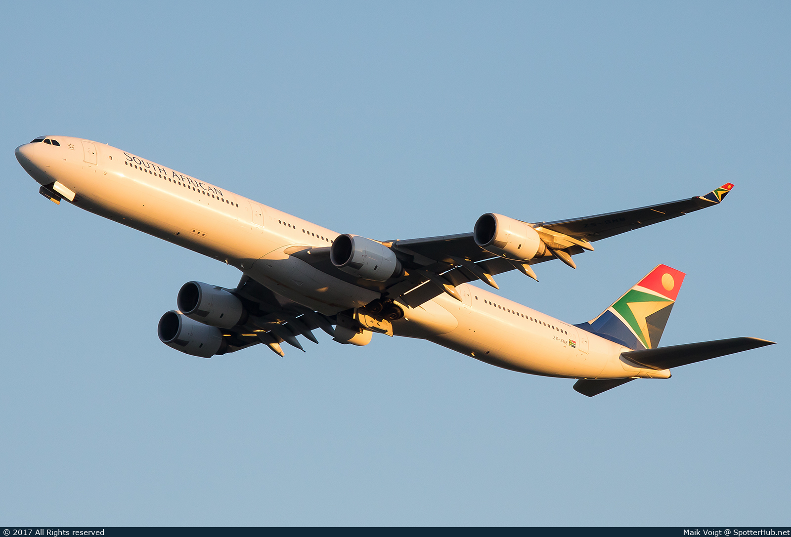 Photo of ZS-SNB - Airbus A340-642 operated by South African Airways