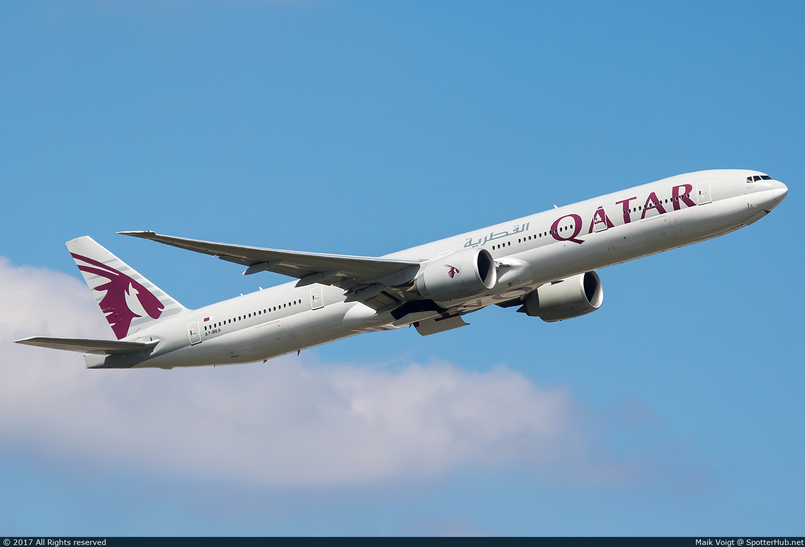 Photo of A7-BEA - Boeing 777-3DZ(ER) operated by Qatar Airways