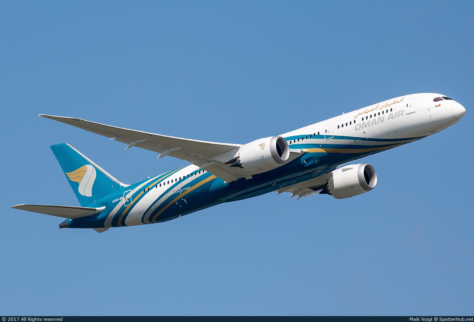 Photo of A4O-SD - Boeing 787-9 Dreamliner operated by Oman Air