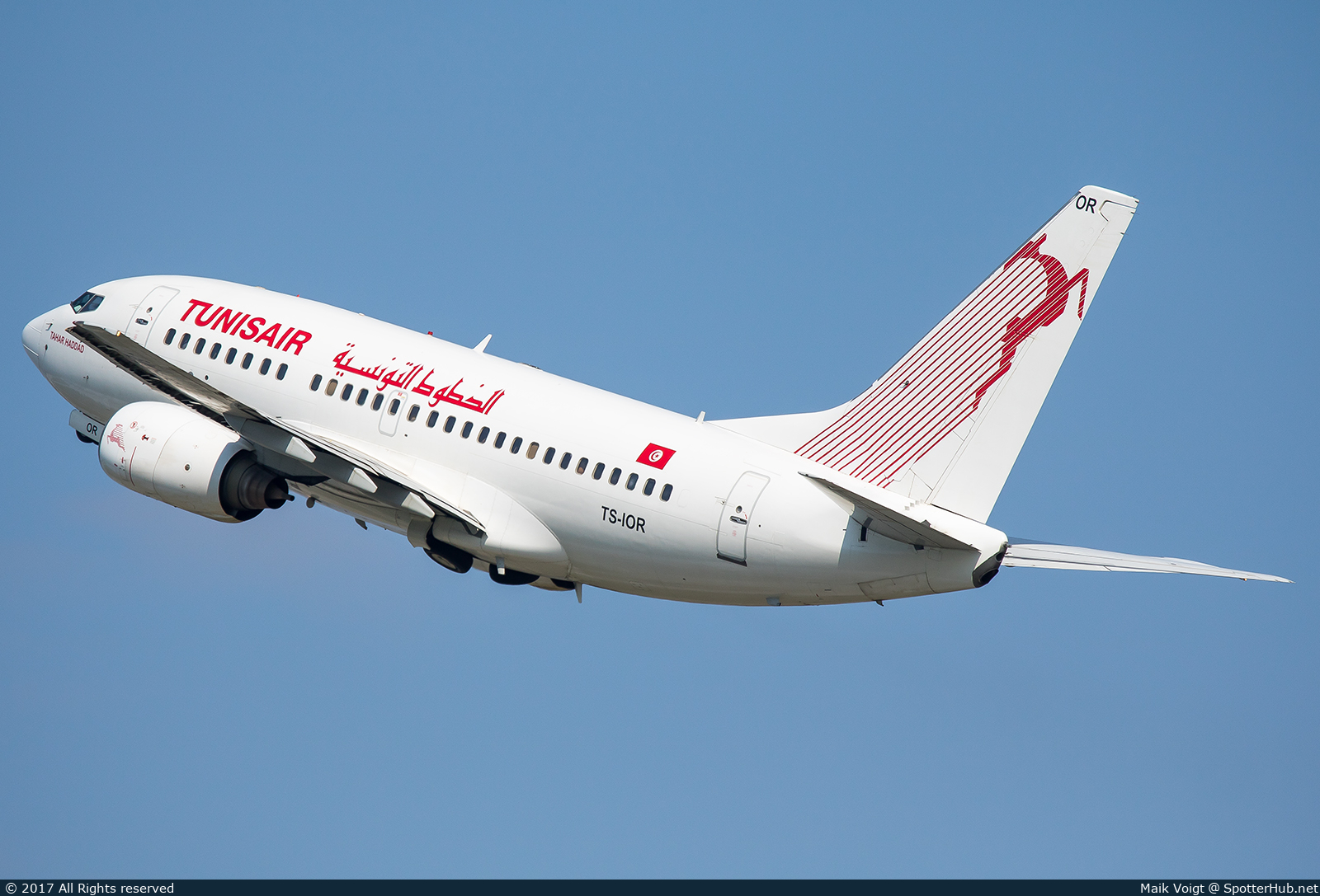 Photo of TS-IOR - Boeing 737-6H3 operated by Tunisair