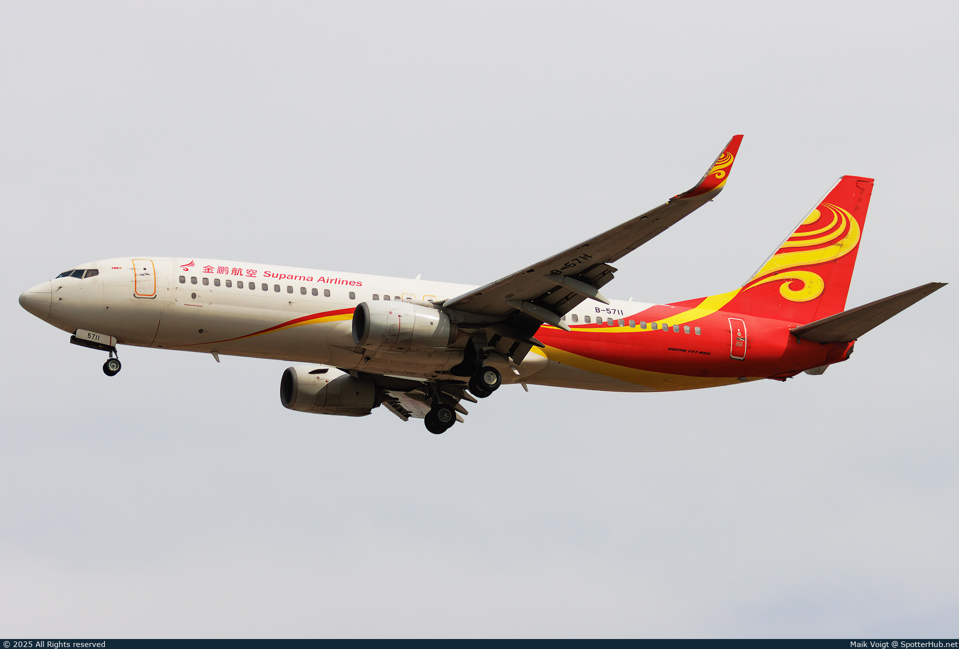 Photo of B-5711 - Boeing 737-84P operated by Suparna Airlines