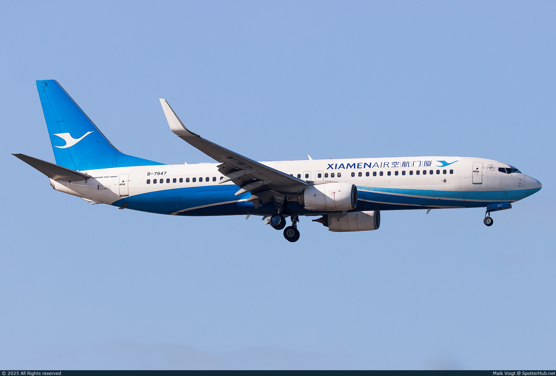 Photo of B-7847 - Boeing 737-85C operated by Xiamen Airlines