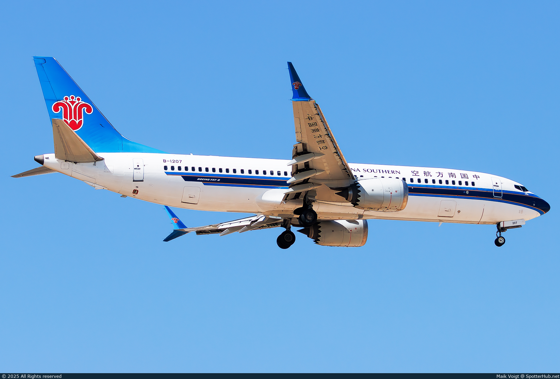 Photo of B-1207 - Boeing 737 MAX 8 operated by China Southern Airlines