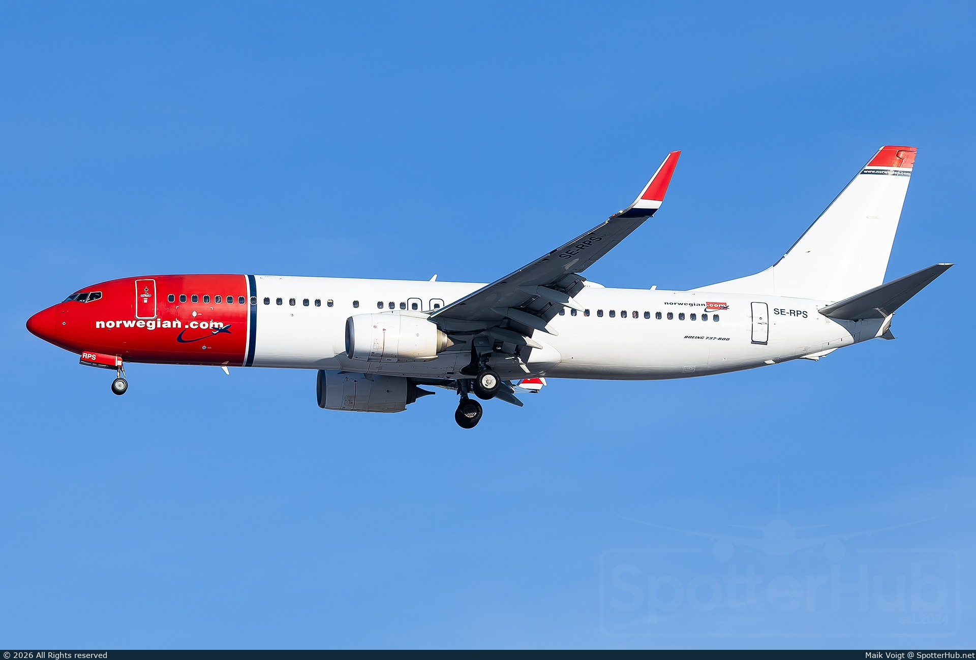 Photo of SE-RPS - Boeing 737-8JP operated by Norwegian Air Sweden