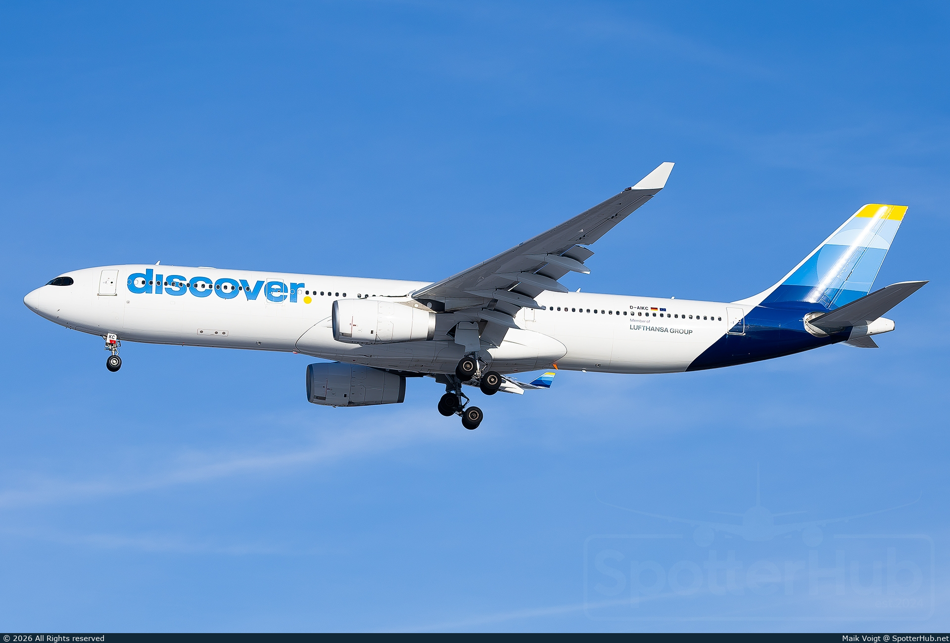 Photo of D-AIKC - Airbus A330-343 operated by Discover Airlines