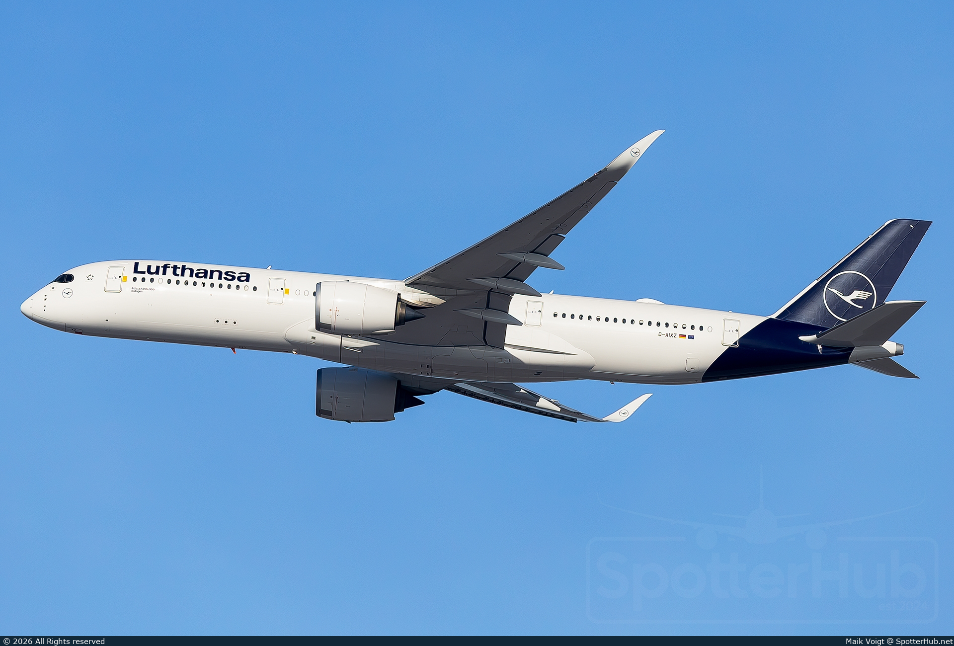 Photo of D-AIXZ - Airbus A350-941 operated by Lufthansa