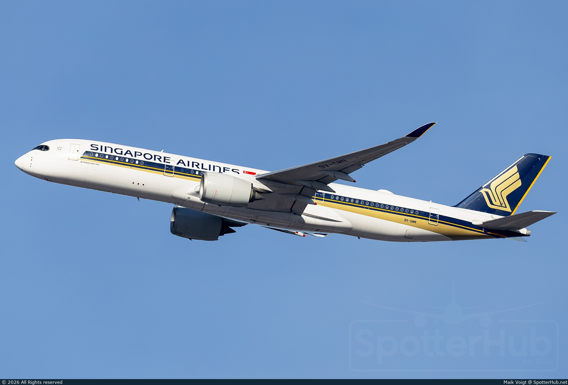 Photo of 9V-SMN - Airbus A350-941 operated by Singapore Airlines