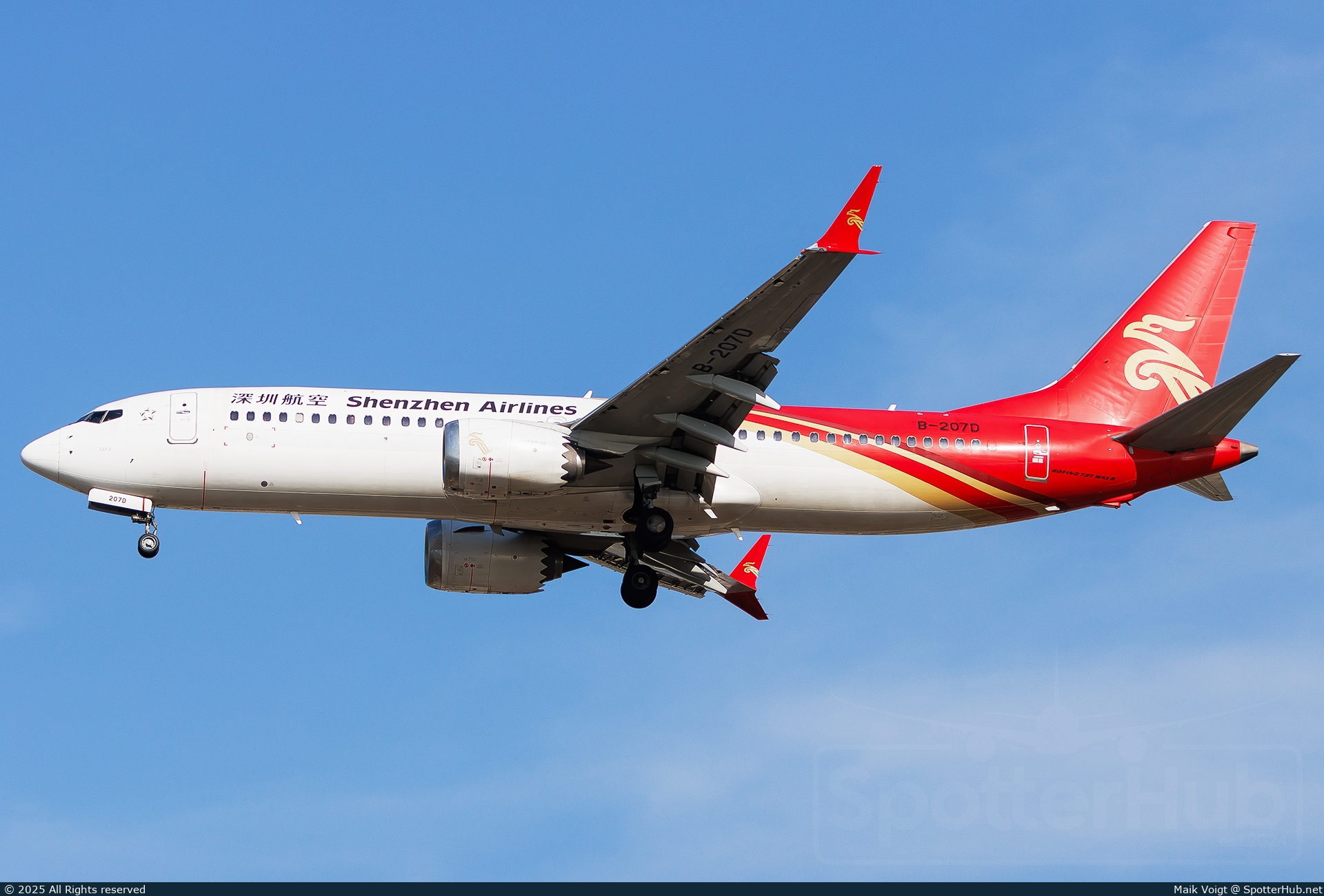 Photo of B-207D - Boeing 737 MAX 8 operated by Shenzhen Airlines