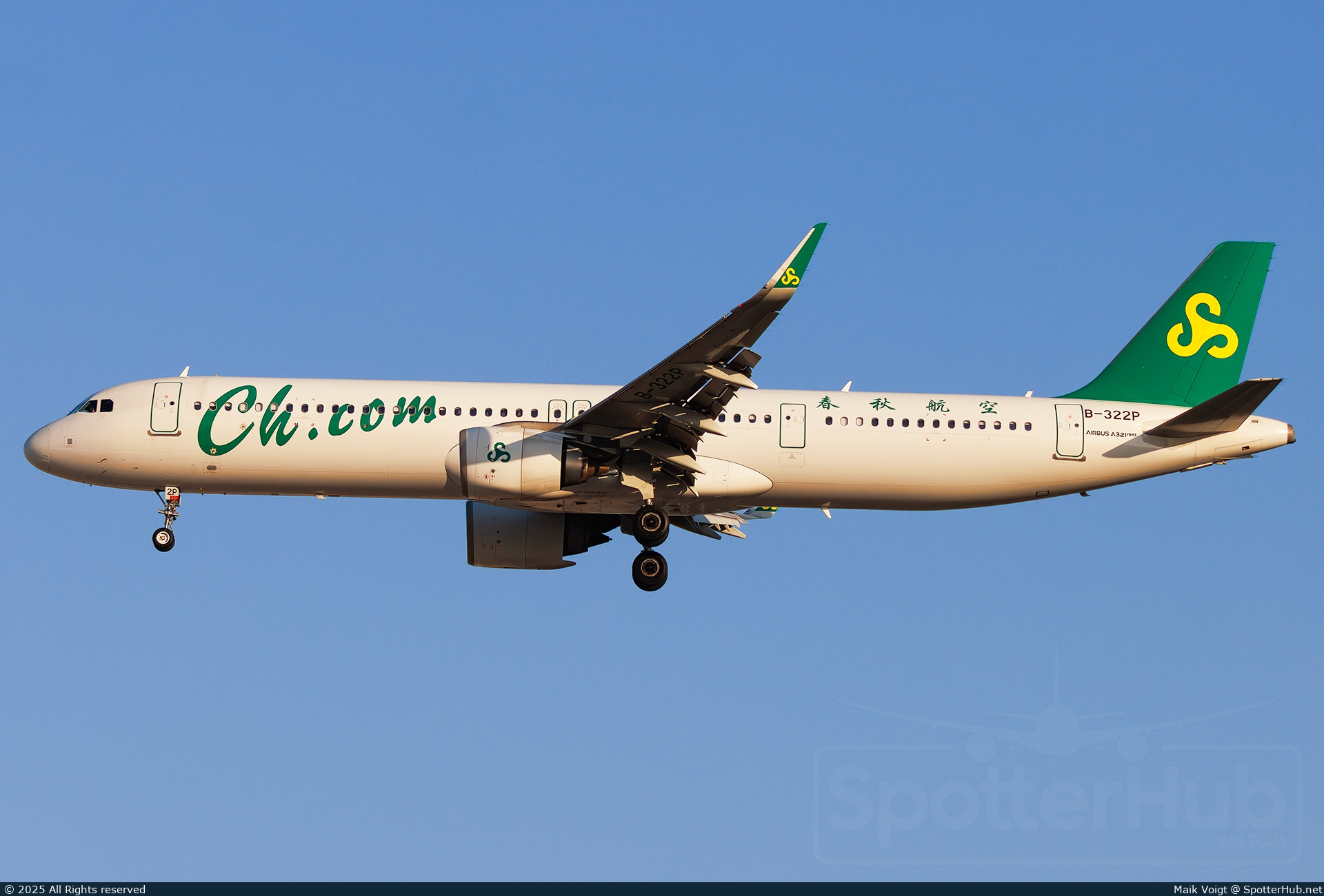 Photo of B-322P - Airbus A321-253NX operated by Spring Airlines
