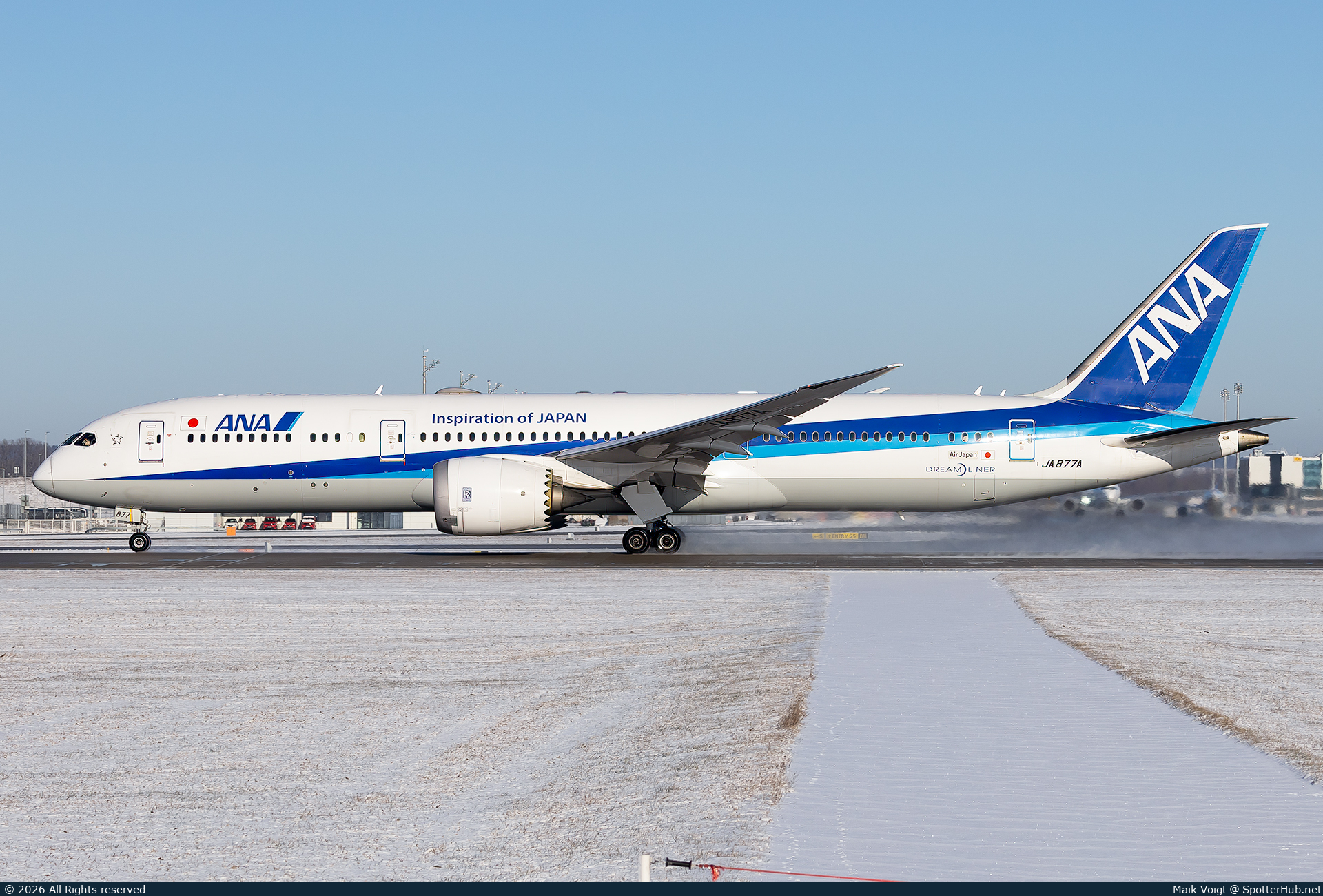 Photo of JA877A - Boeing 787-9 Dreamliner operated by ANA All Nippon Airways (opb Air Japan)