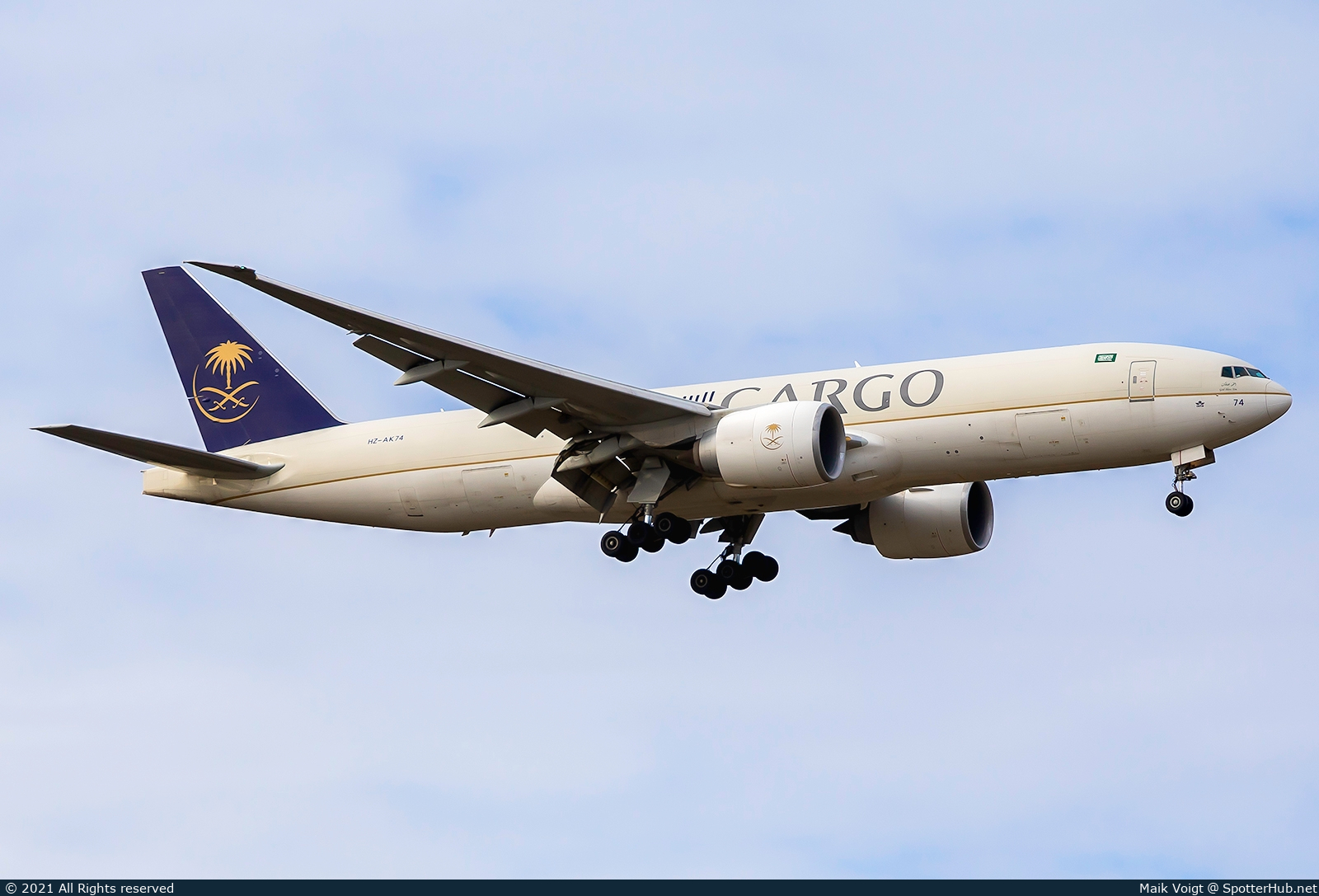 Photo of HZ-AK74 - Boeing 777-FFG operated by Saudia Cargo