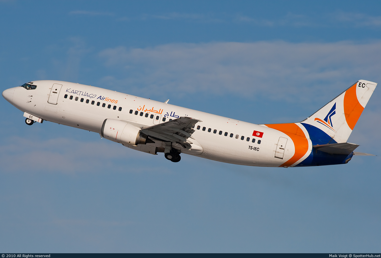 Photo of TS-IEC - Boeing 737-33A operated by Karthago Airlines