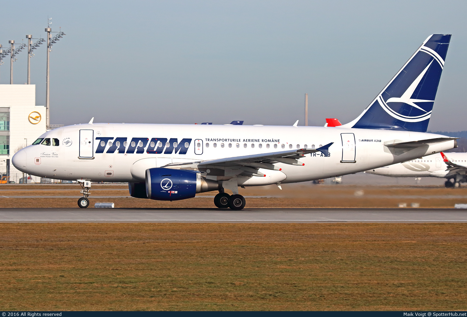 Photo of YR-ASB - Airbus A318-111 operated by Tarom - Romanian Air Transport