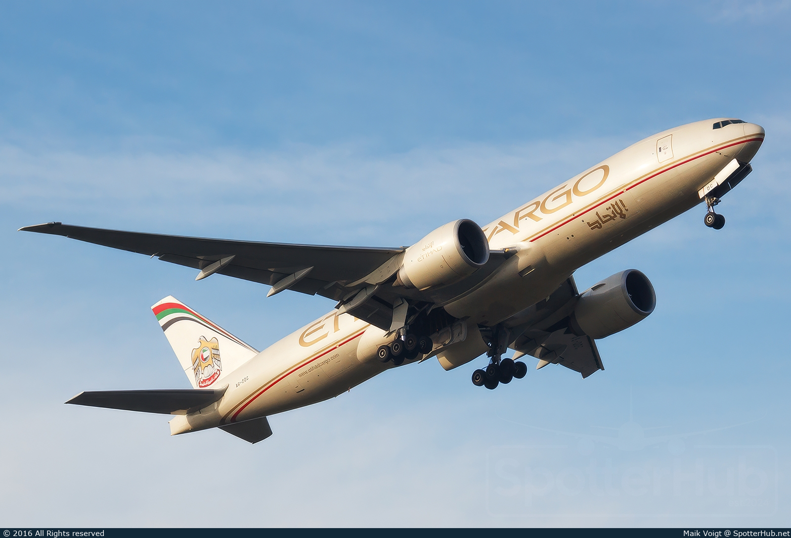 Photo of A6-DDC - Boeing 777-FFX operated by Etihad Cargo