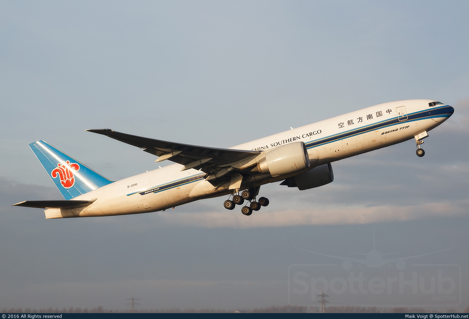 Photo of B-2041 - Boeing 777-F1B operated by China Southern Cargo
