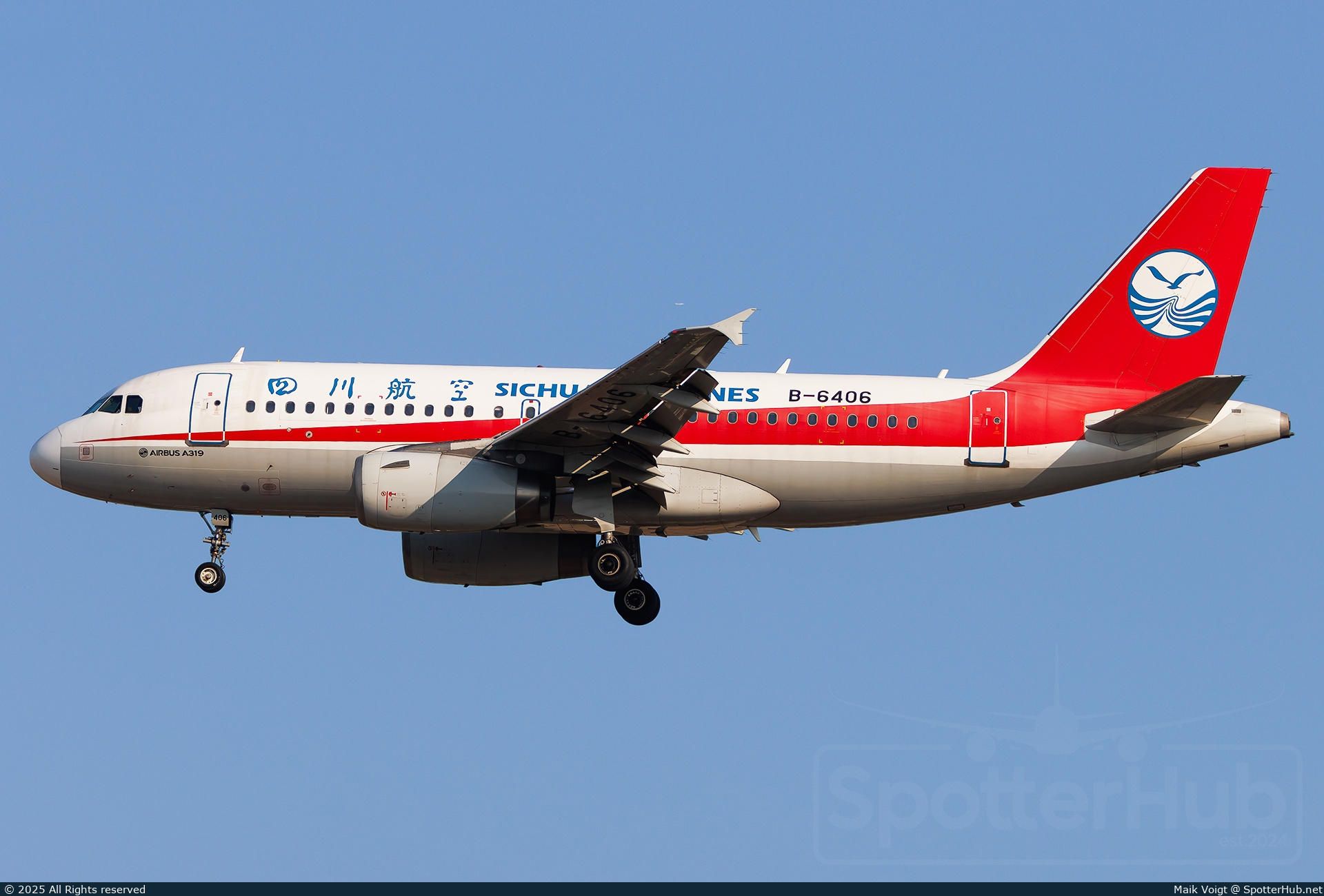 Photo of B-6406 - Airbus A319-133 operated by Sichuan Airlines