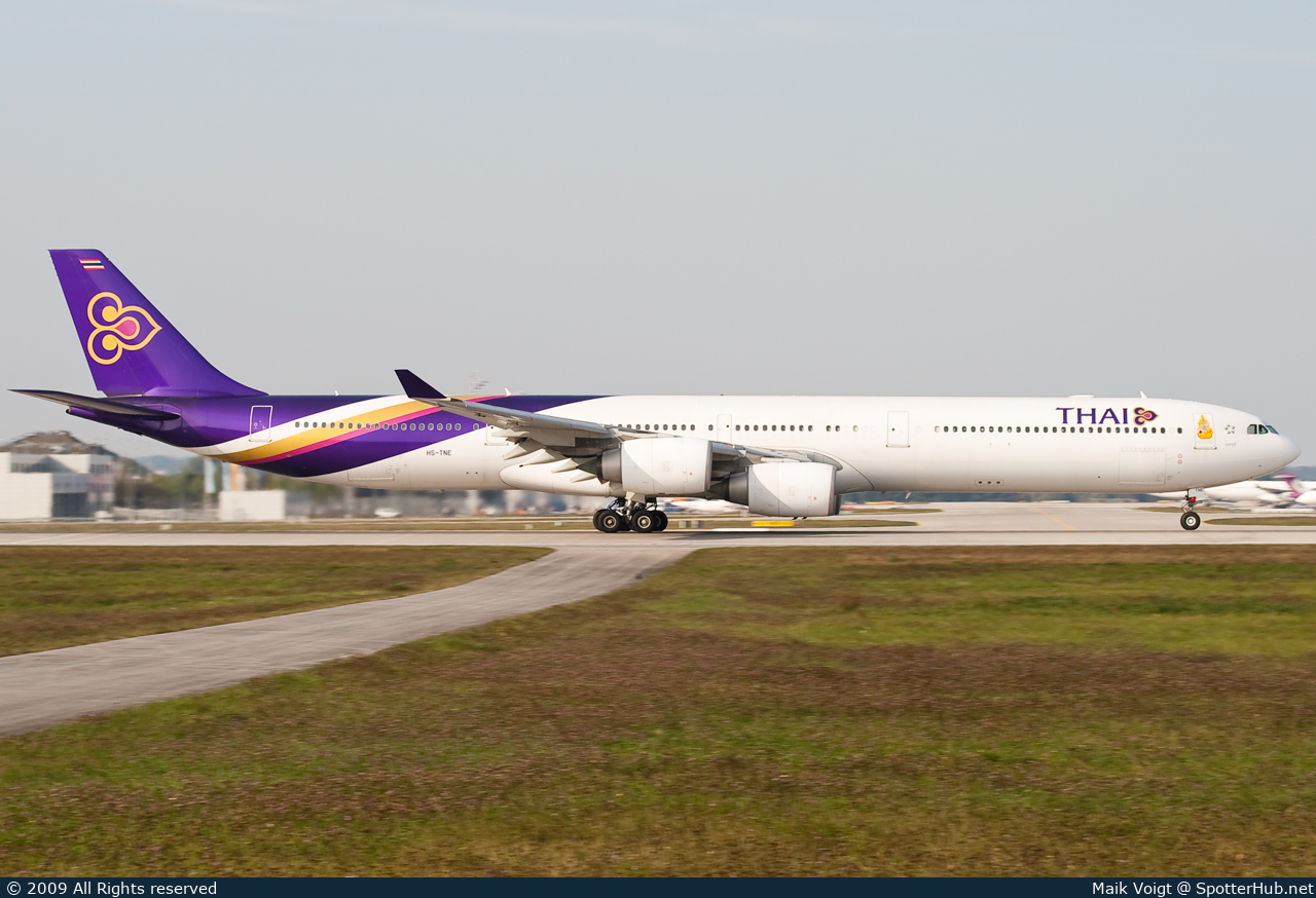 Photo of HS-TNE - Airbus A340-642 operated by Thai Airways International