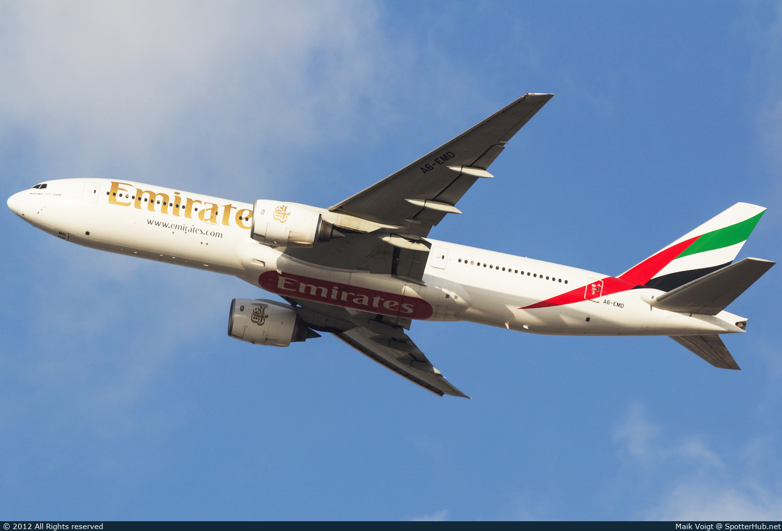 Photo of A6-EMD - Boeing 777-21H operated by Emirates