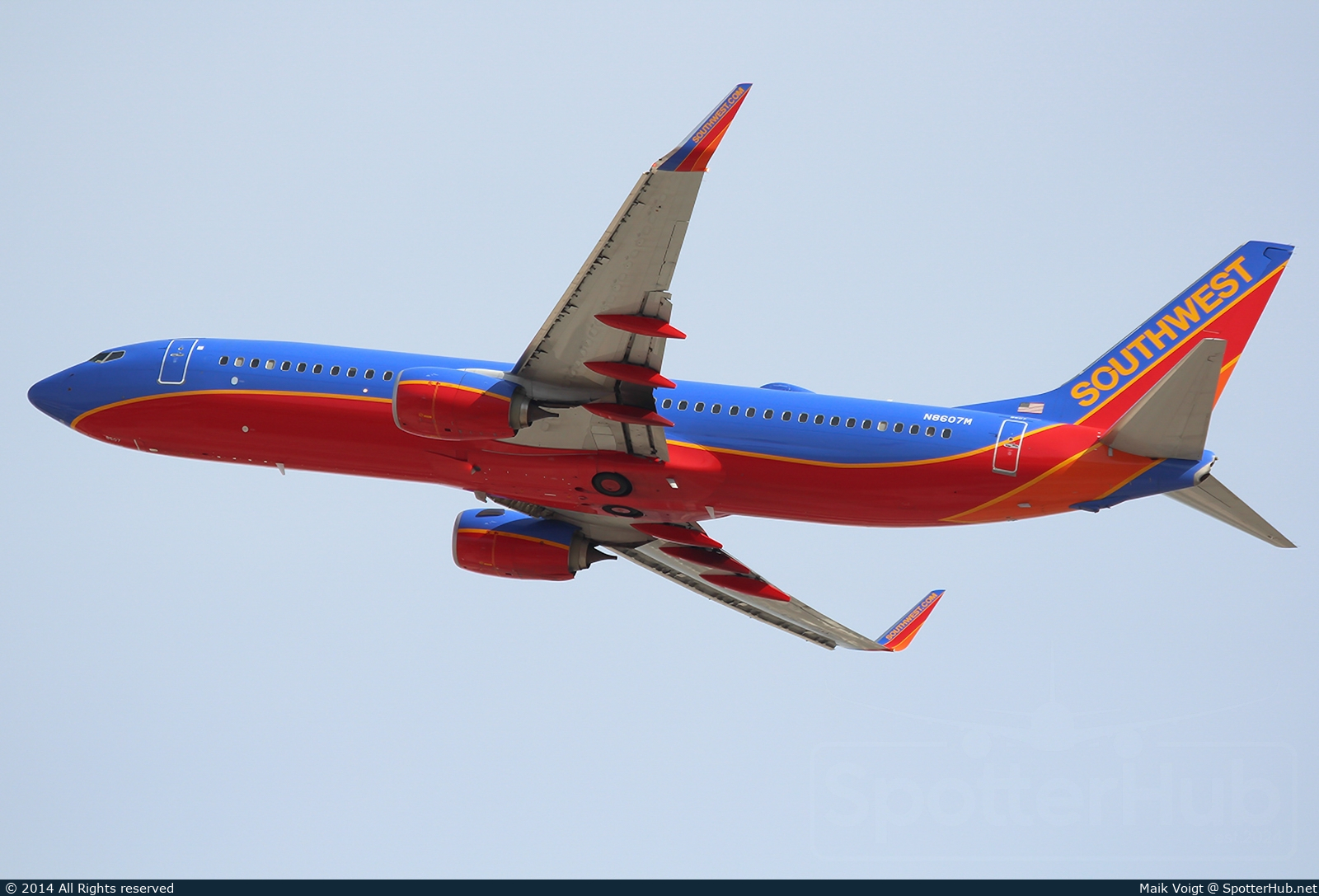 Photo of N8607M - Boeing 737-8H4 operated by Southwest Airlines