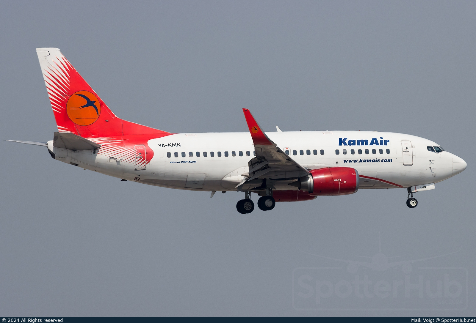 Photo of YA-KMN - Boeing 737-524 operated by Kam Air