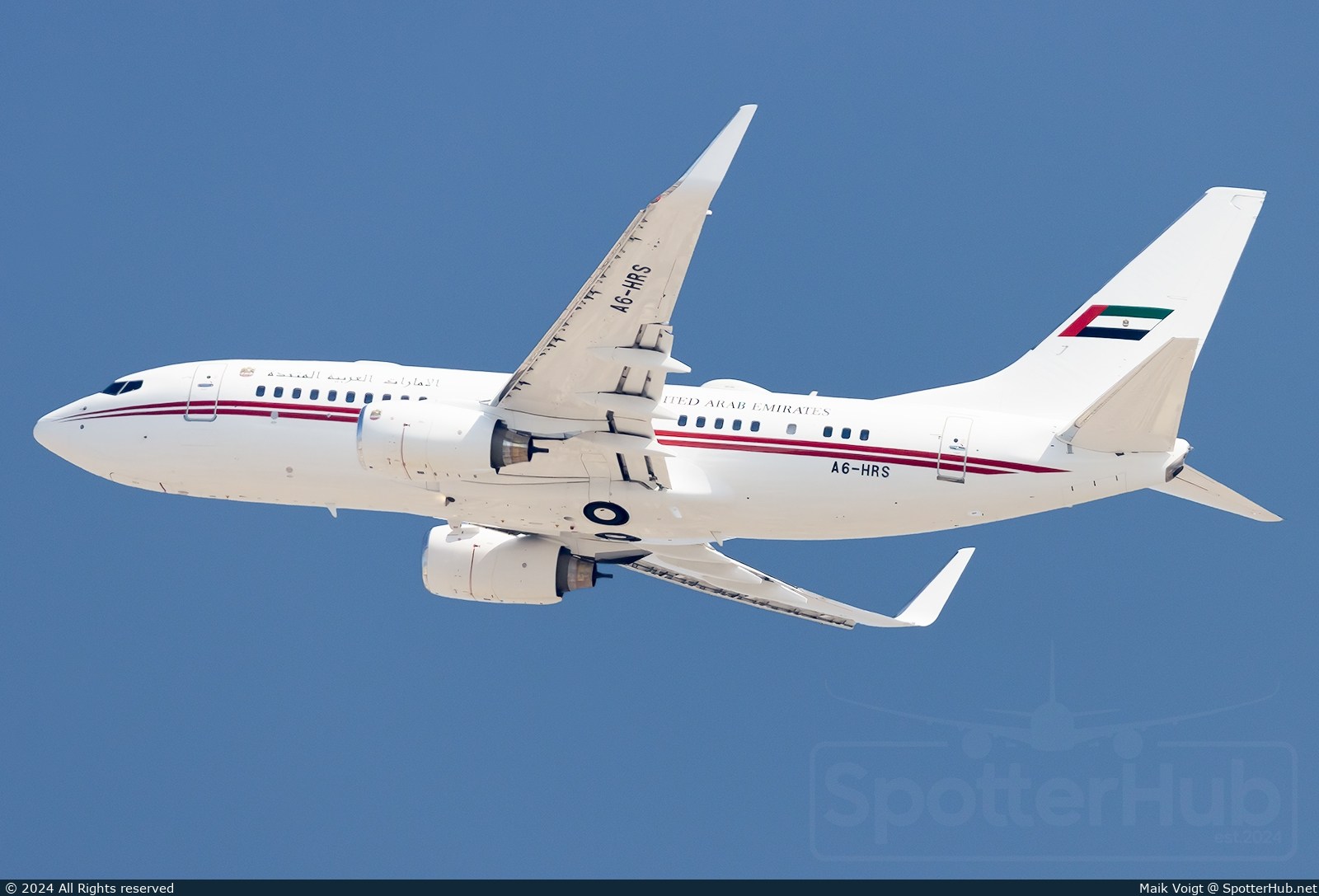 Photo of A6-HRS - Boeing 737-7E0(BBJ) operated by Dubai Royal Air Wing