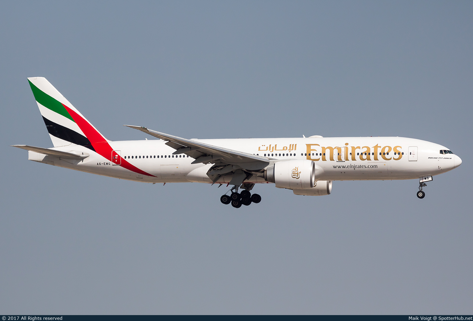 Photo of A6-EWG - Boeing 777-21H(LR) operated by Emirates