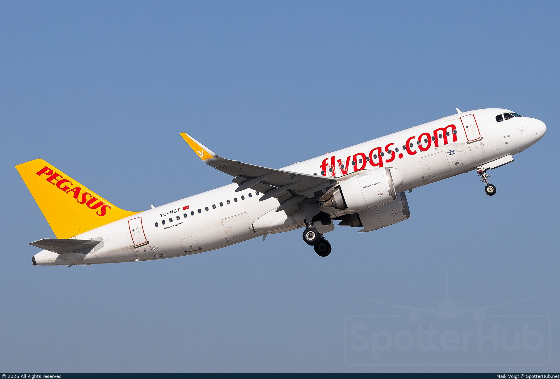 Photo of TC-NCT - Airbus A320-251N operated by Pegasus Airlines