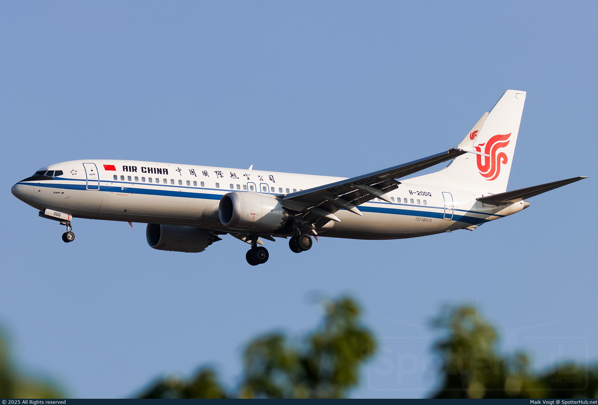 Photo of B-20DQ - Boeing 737 MAX 8 operated by Air China