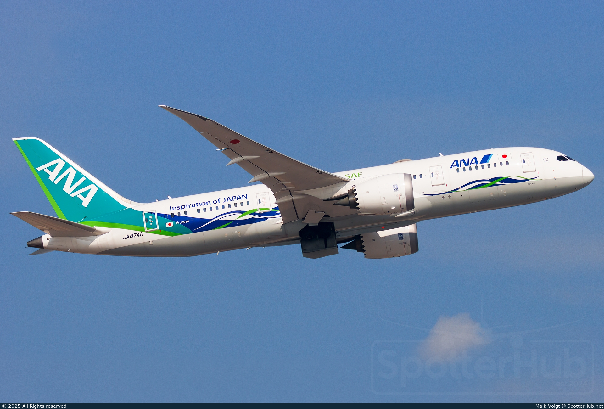 Photo of JA874A - Boeing 787-8 Dreamliner operated by ANA All Nippon Airways (opb Air Japan)