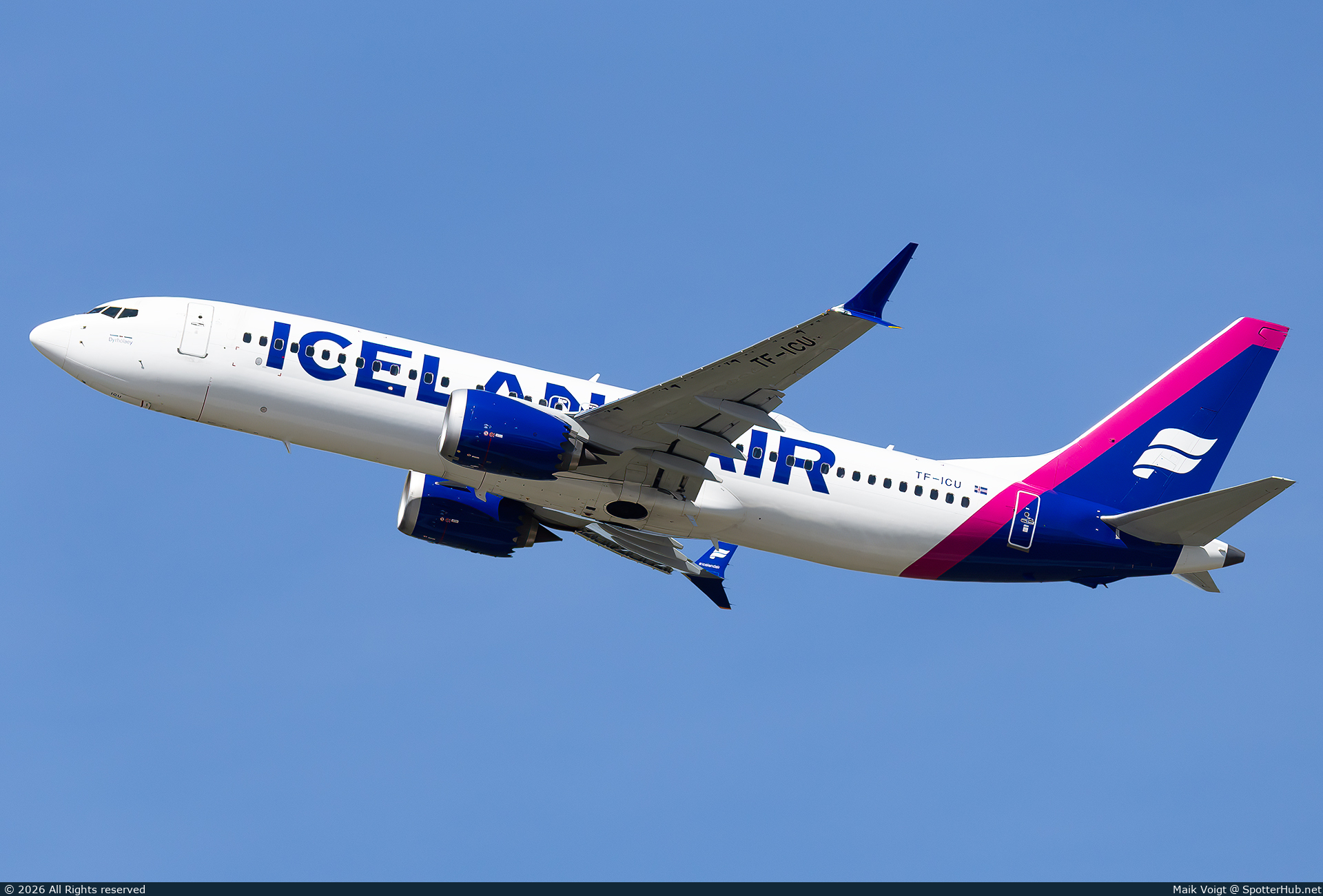 Photo of TF-ICU - Boeing 737 MAX 8 operated by Icelandair