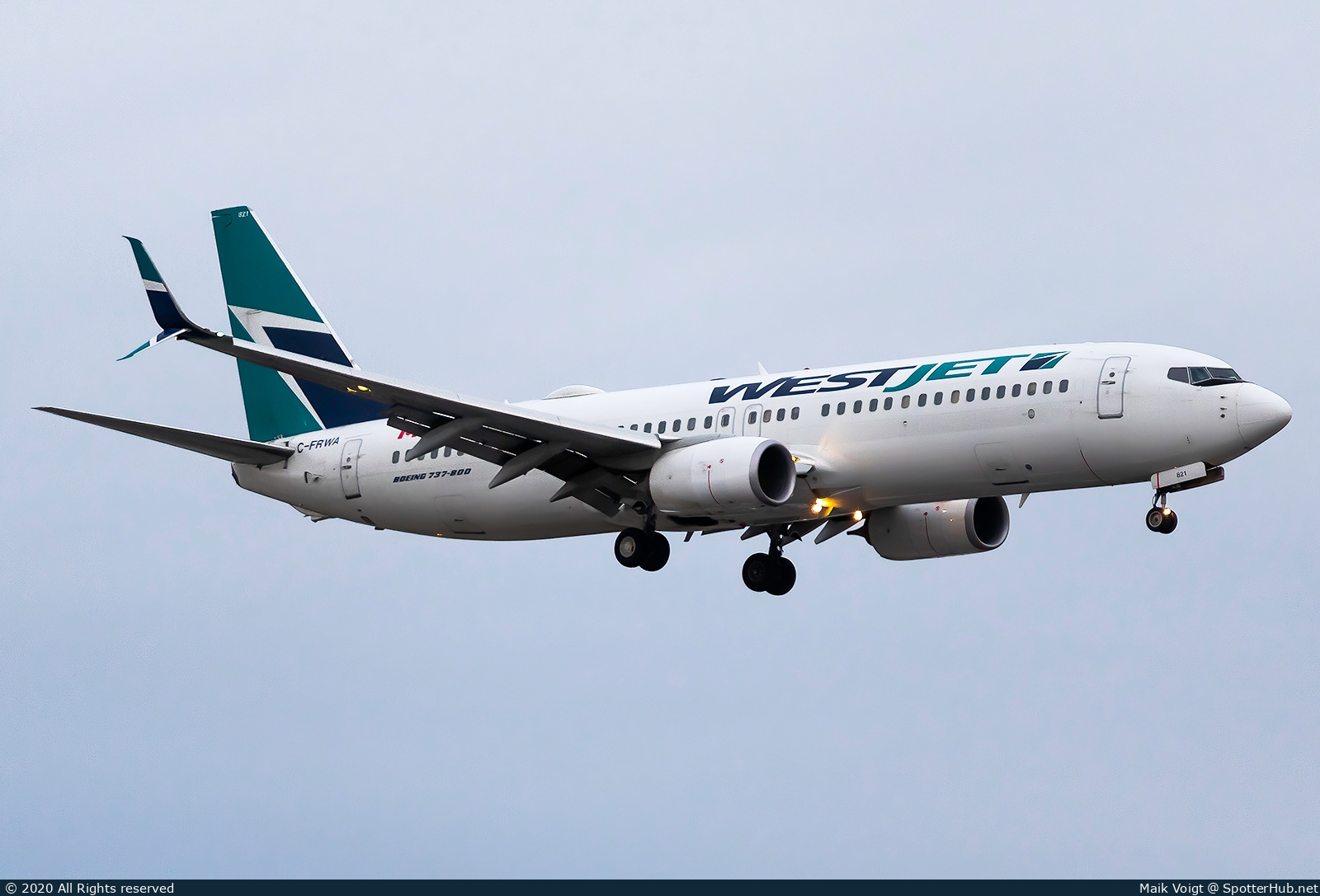 Photo of C-FRWA - Boeing 737-8CT operated by WestJet Airlines