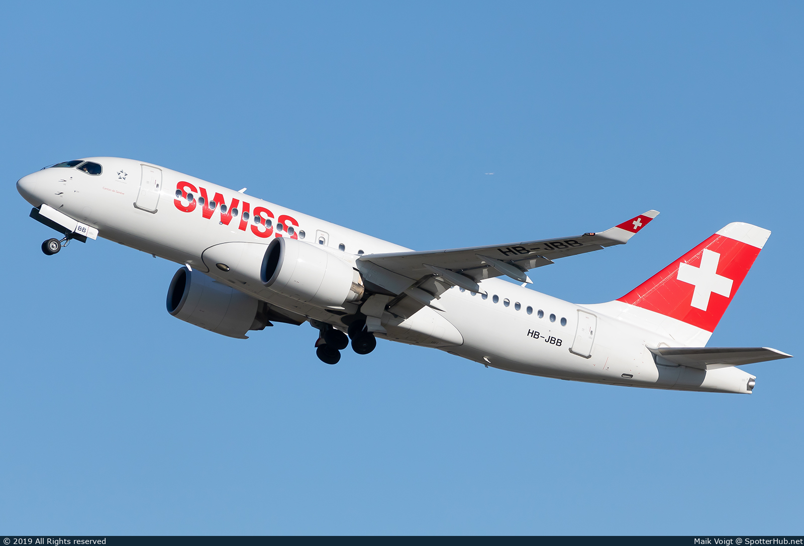 Photo of HB-JBB - Airbus A220-100 operated by Swiss International Air Lines