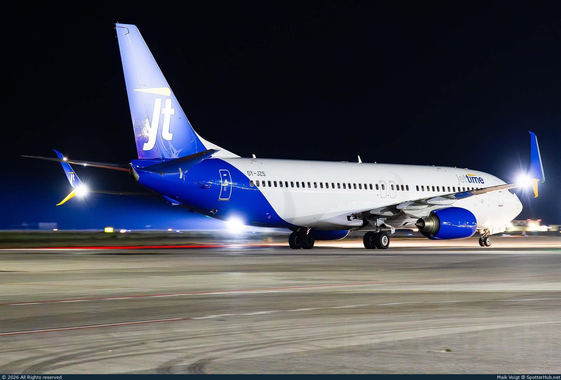 Photo of OY-JZS - Boeing 737-8K5 operated by Jettime