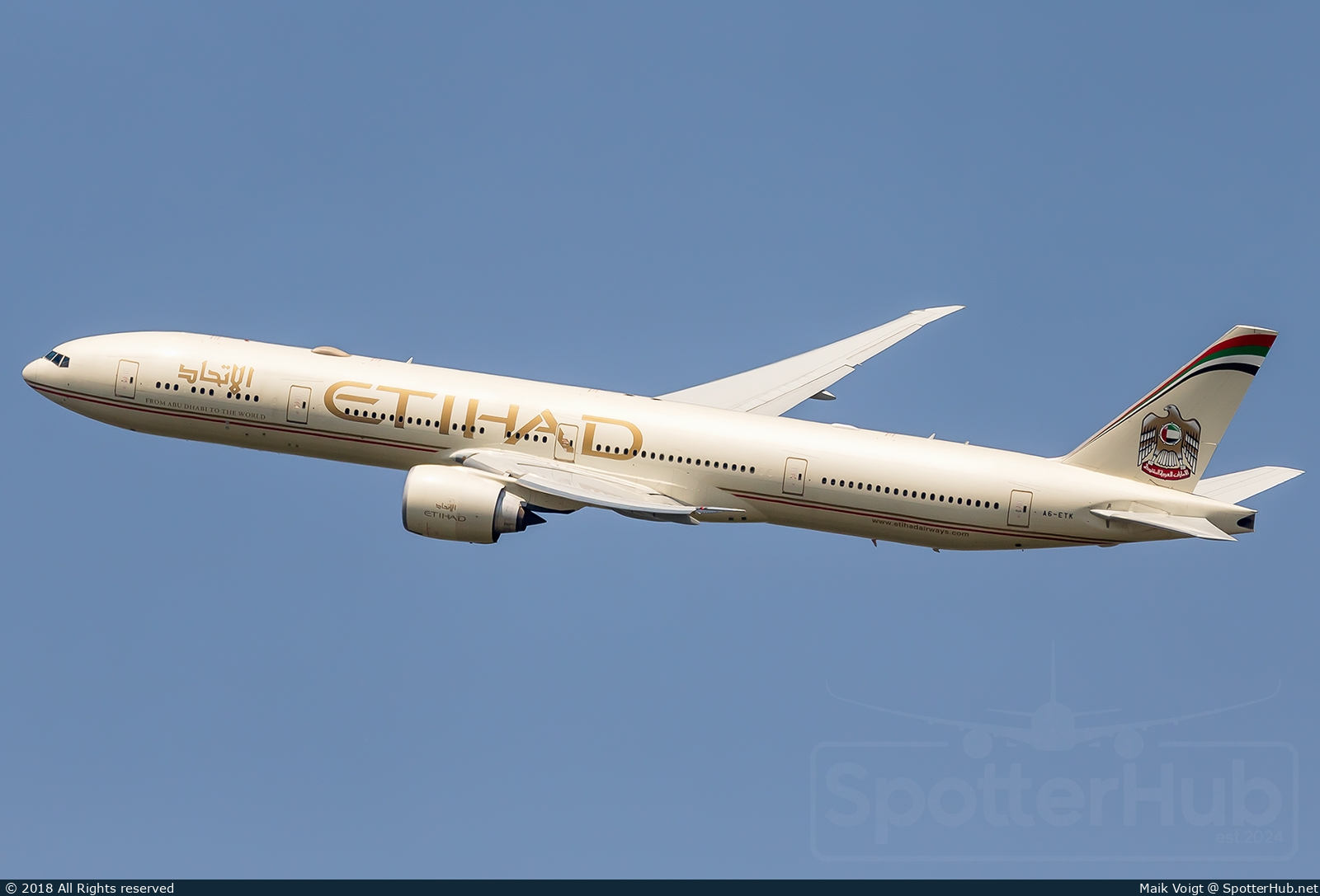 Photo of A6-ETK - Boeing 777-3FX(ER) operated by Etihad Airways