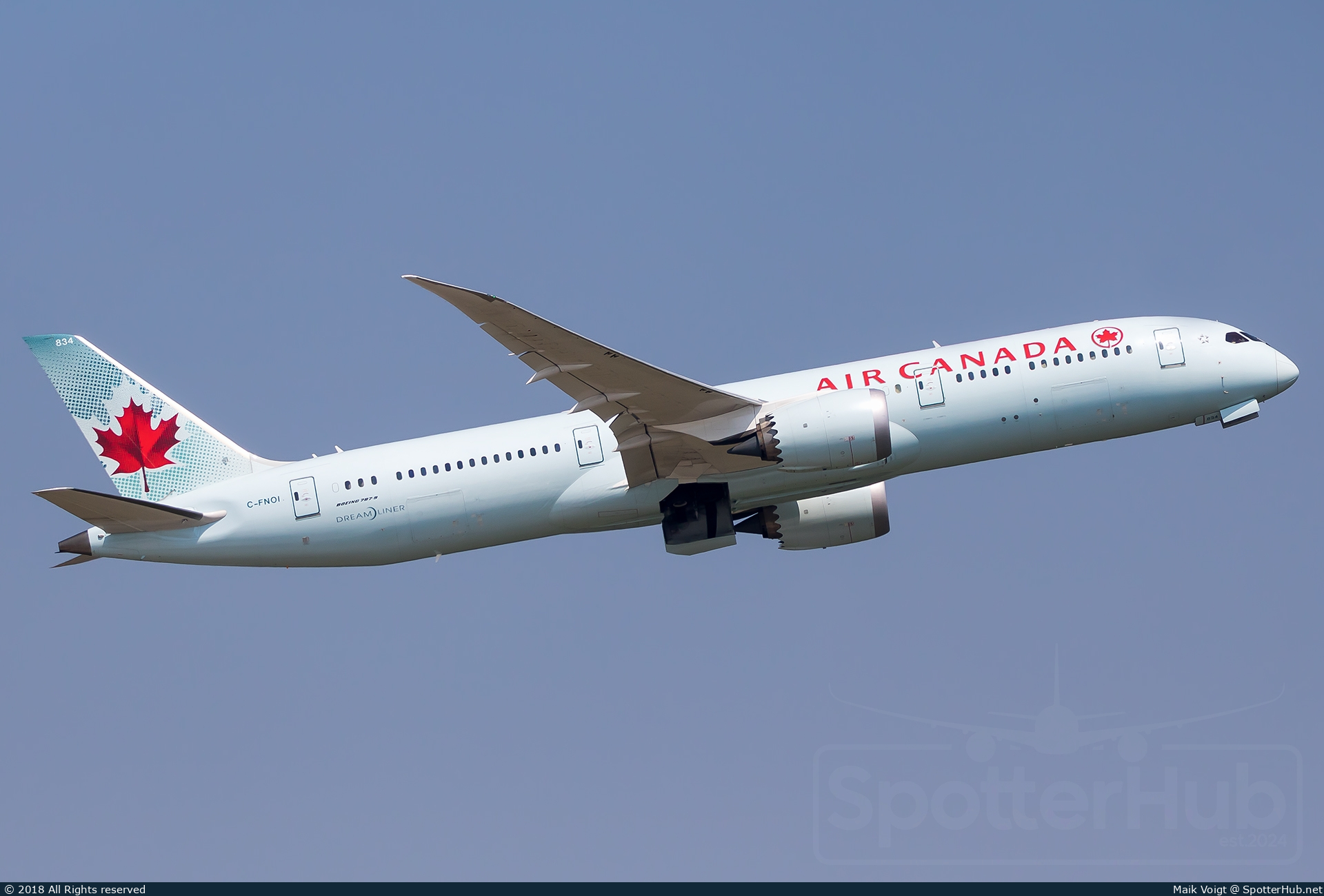 Photo of C-FNOI - Boeing 787-9 Dreamliner operated by Air Canada