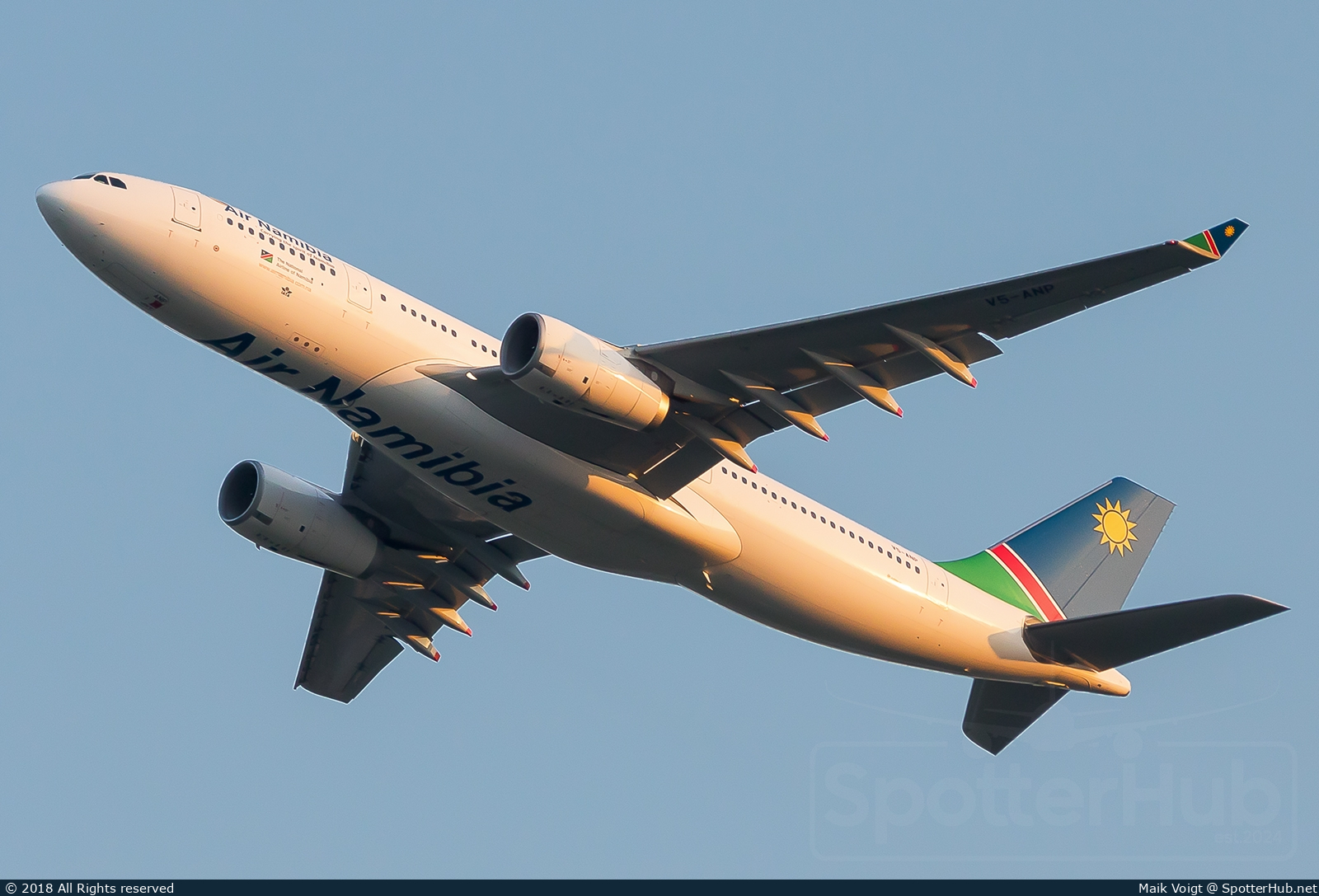 Photo of V5-ANP - Airbus A330-243 operated by Air Namibia