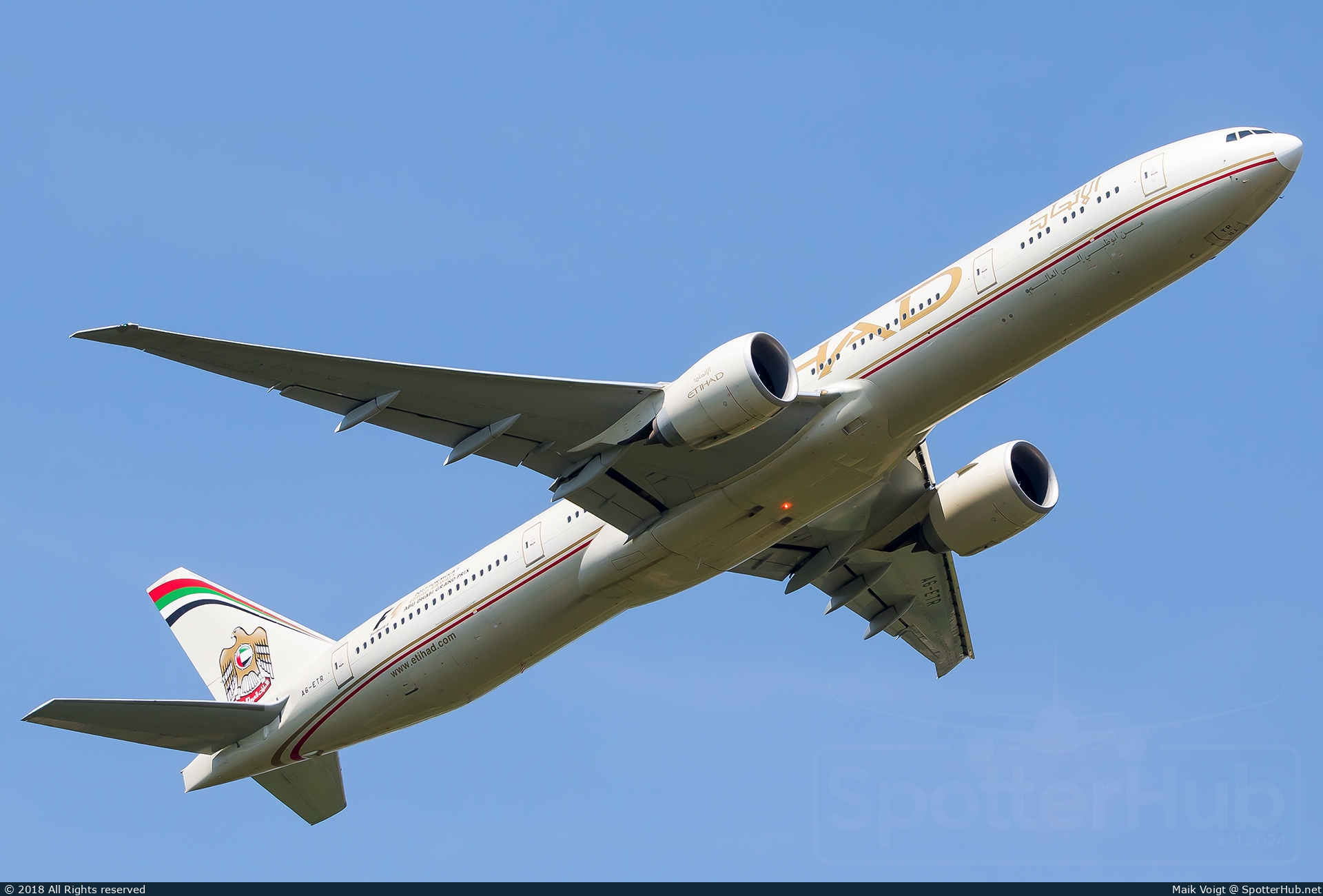 Photo of A6-ETR - Boeing 777-3FX(ER) operated by Etihad Airways