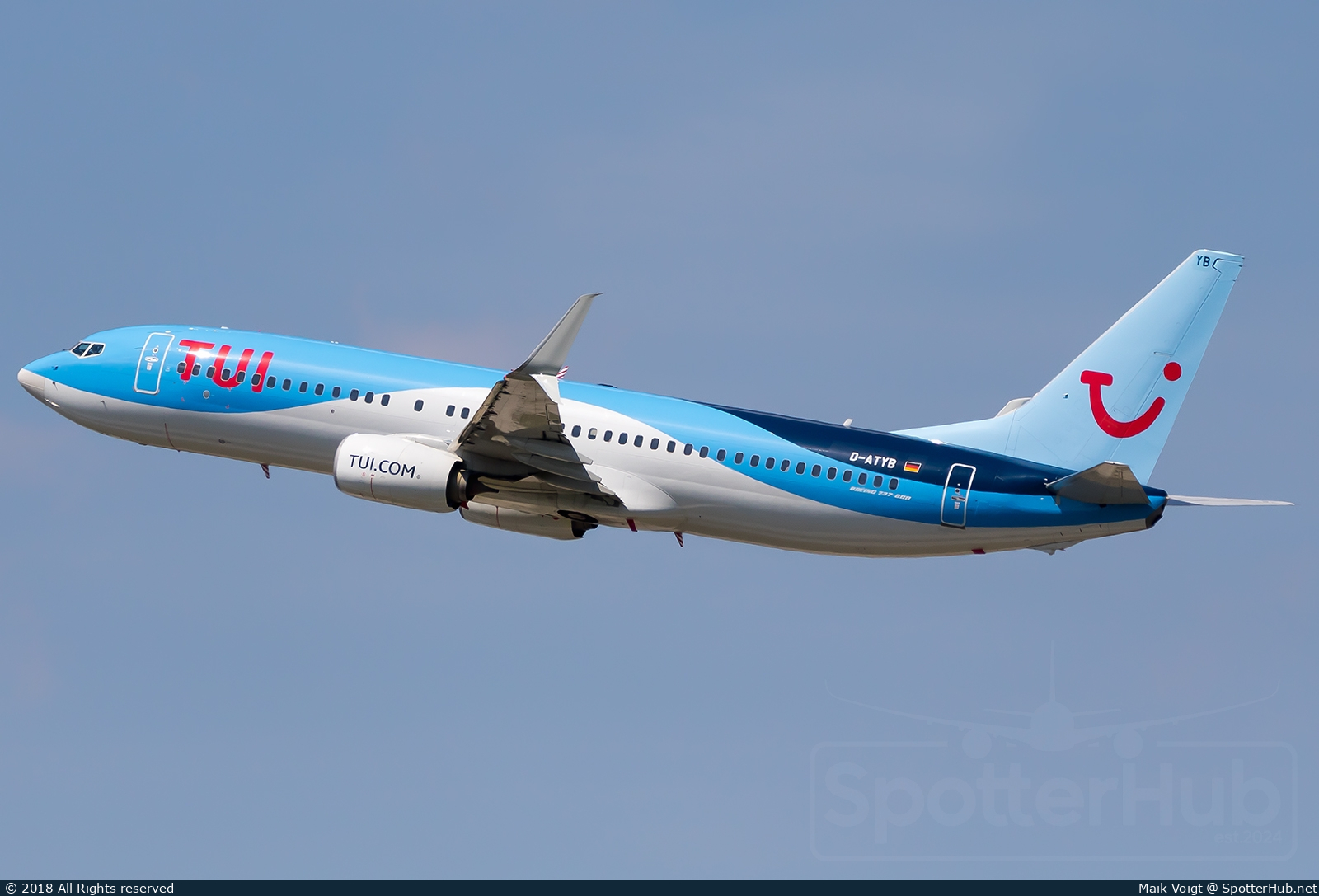 Photo of D-ATYB - Boeing 737-8K5 operated by TUIfly