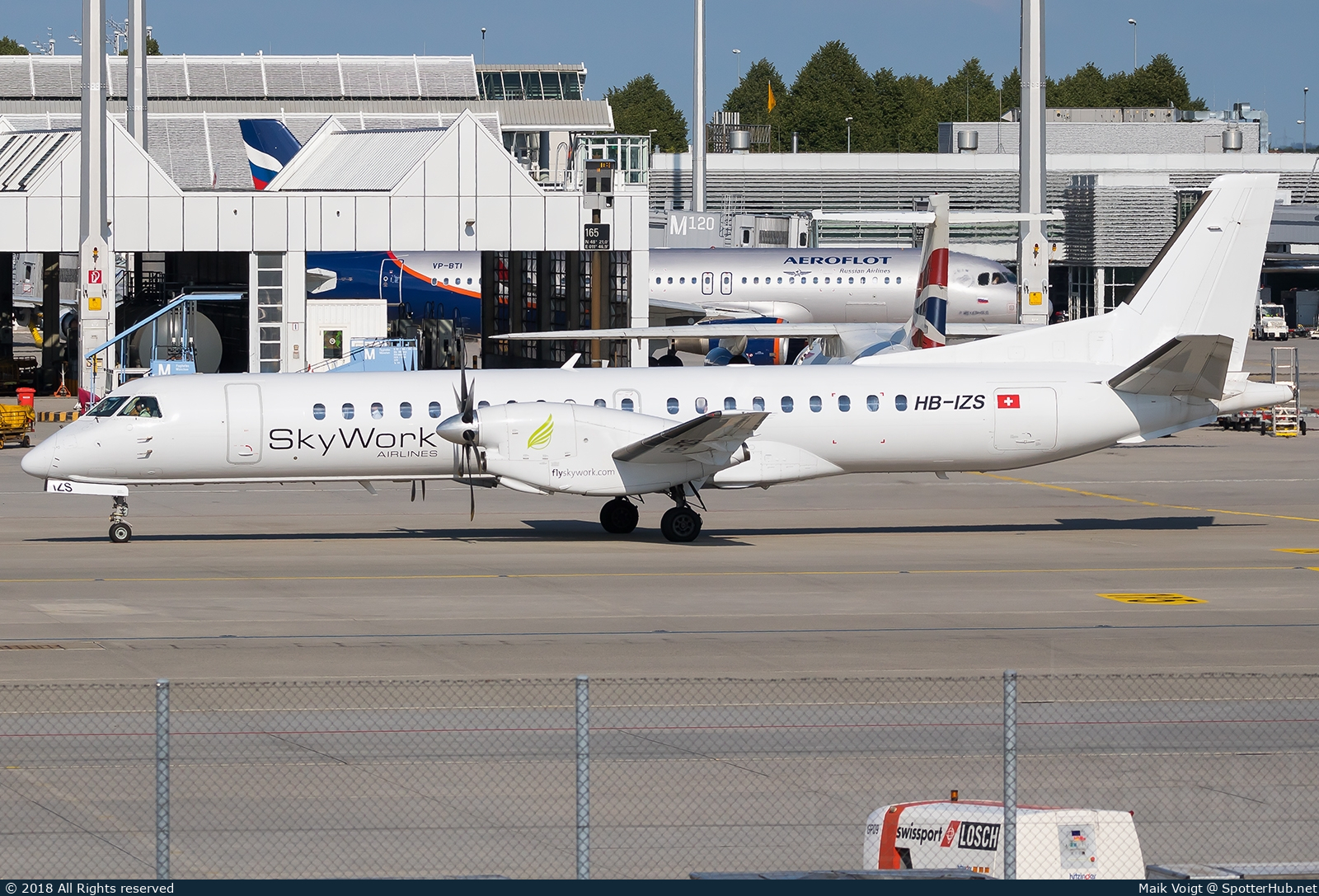Photo of HB-IZS - Saab 2000 operated by SkyWork Airlines