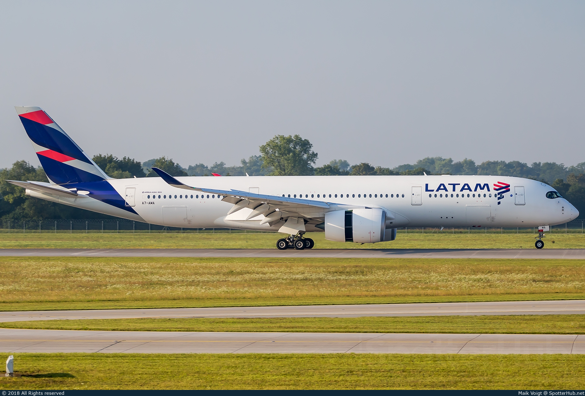 Photo of A7-AMA - Airbus A350-941 operated by Qatar Airways (opb LATAM Airlines Brasil)