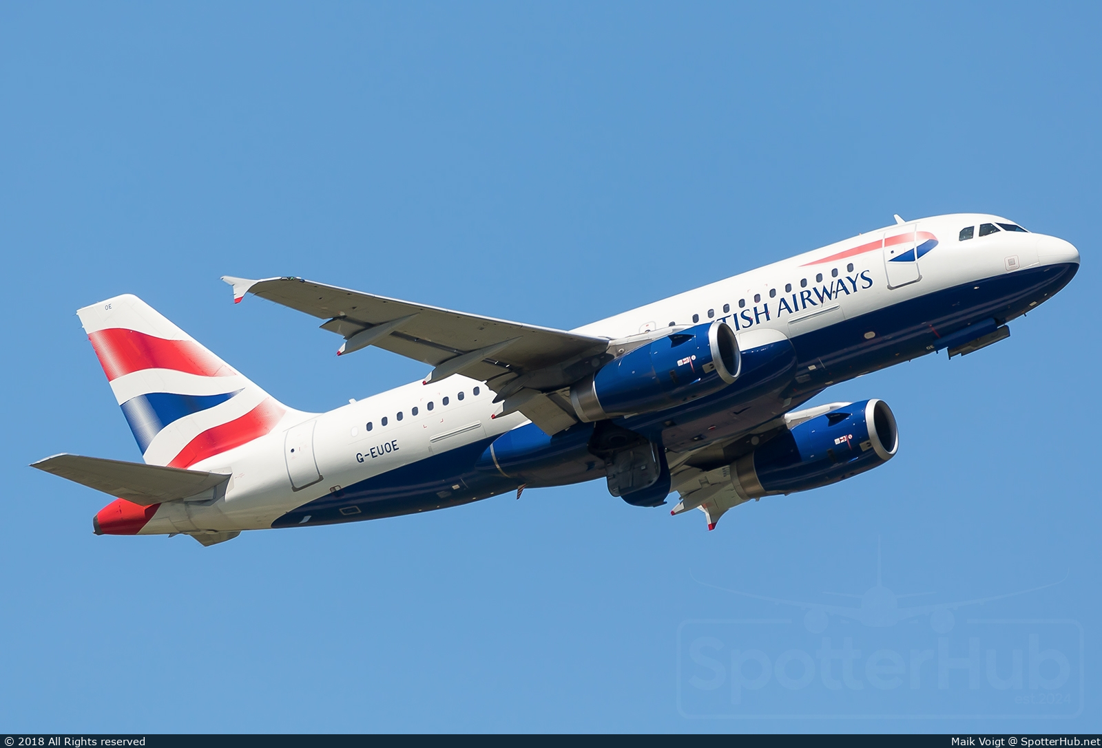 Photo of G-EUOE - Airbus A319-131 operated by British Airways