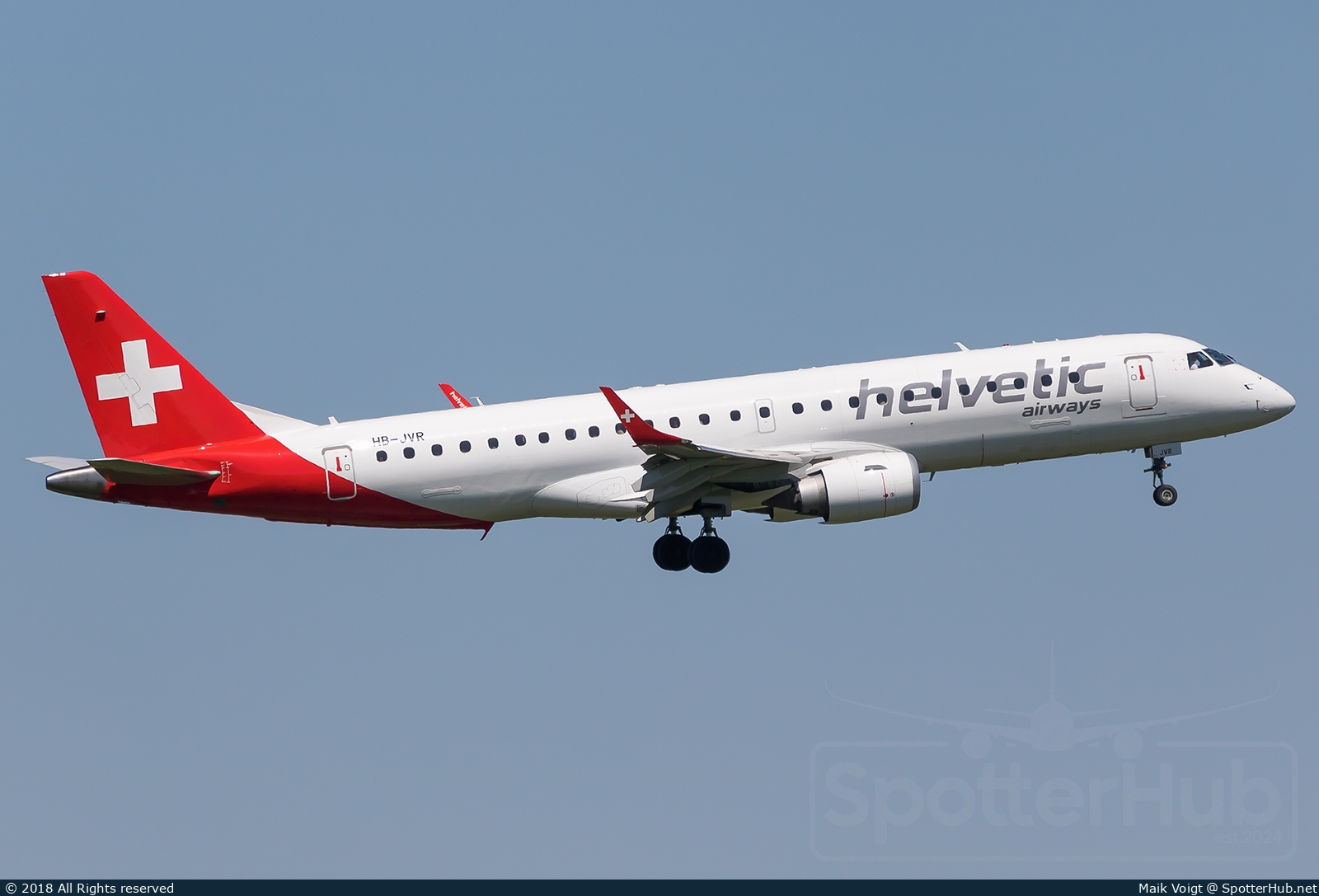Photo of HB-JVR - Embraer ERJ-190LR operated by Helvetic Airways
